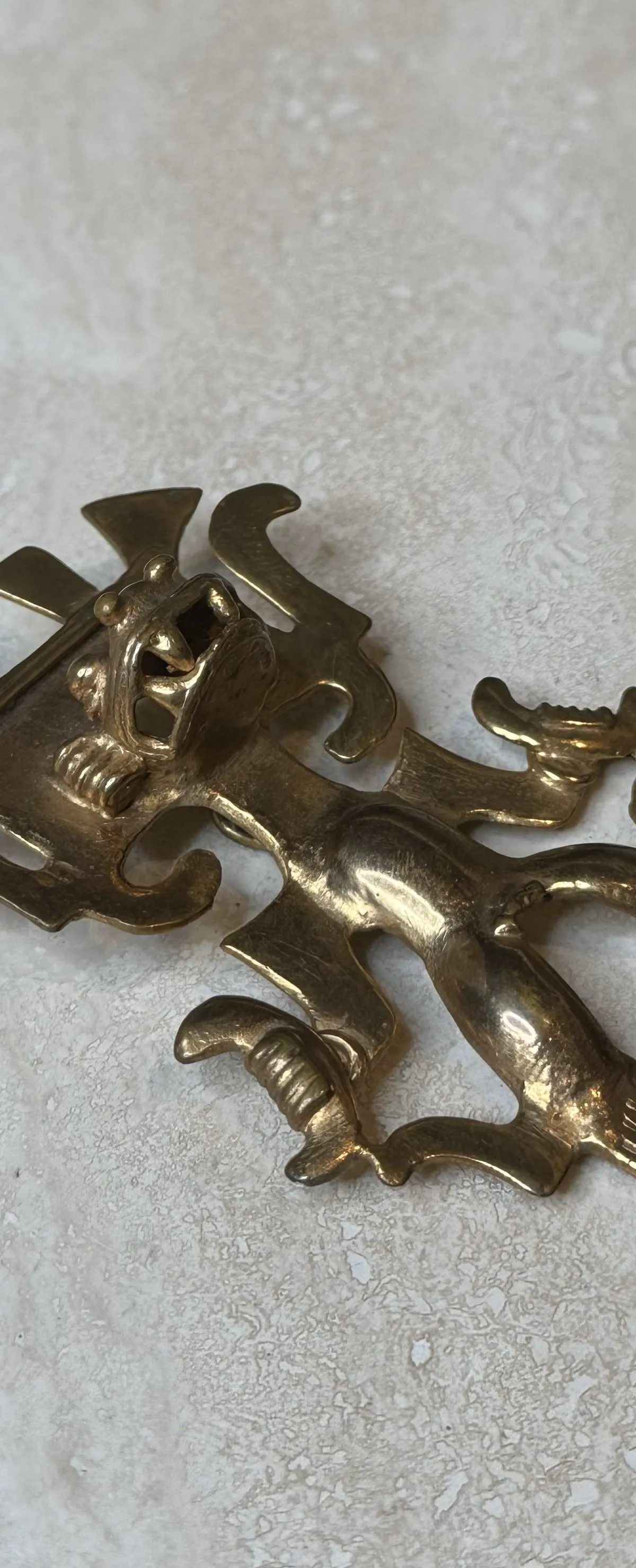 Vintage Gold Tribal Pendant — additional photo 4