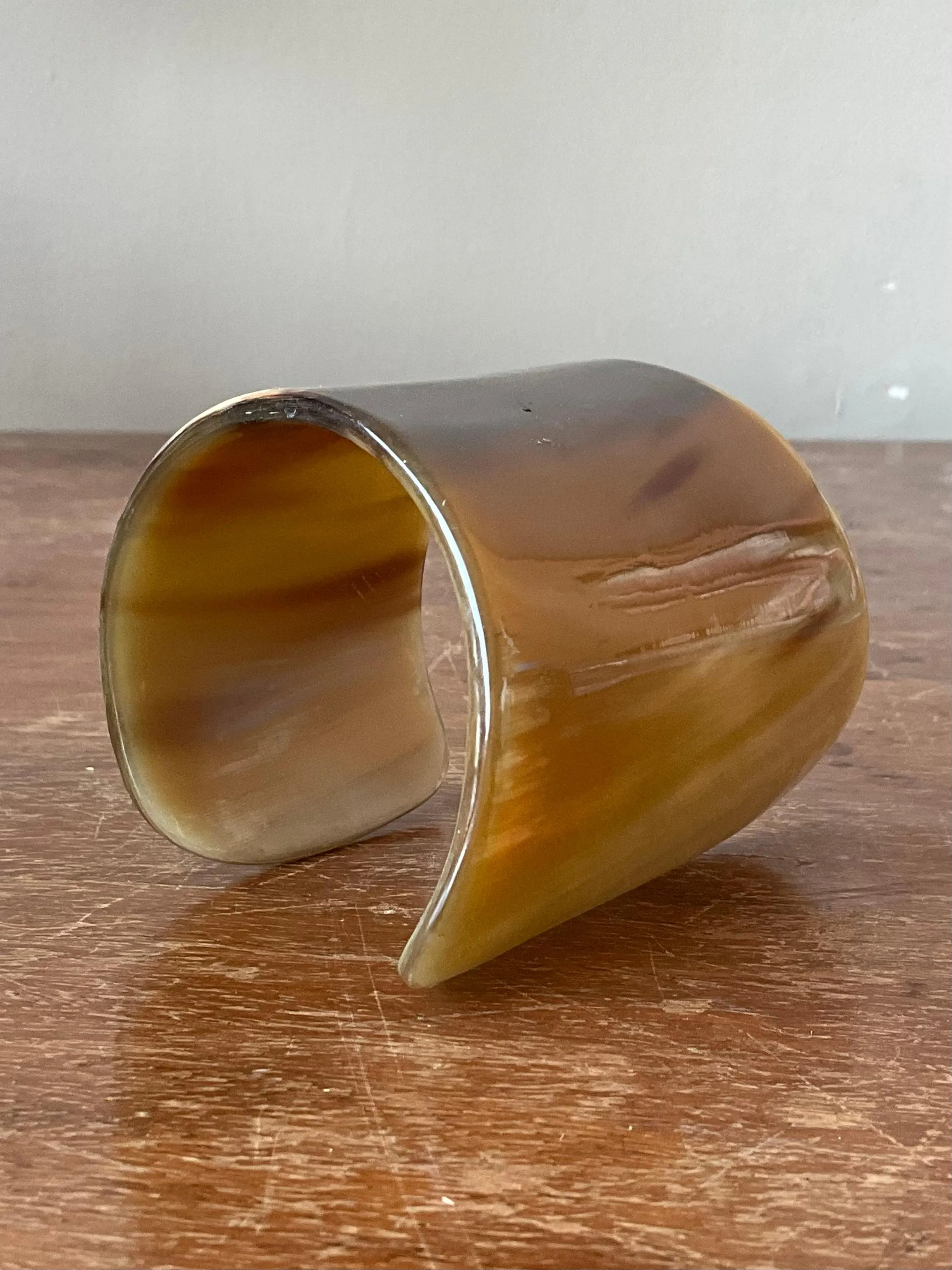 Vintage Faux Buffalo Horn Resin Cuff — additional photo 2