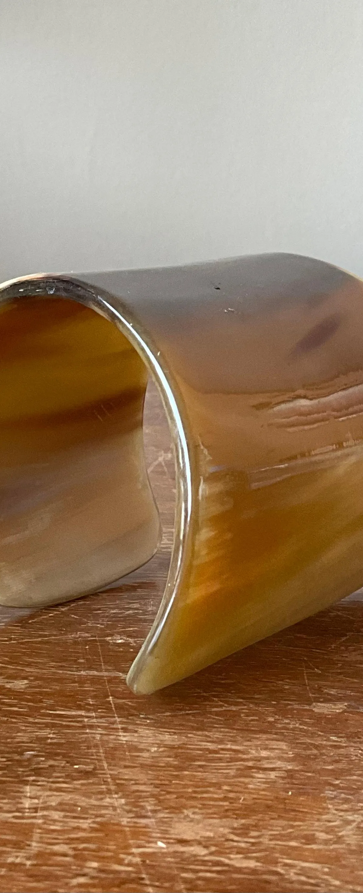 Vintage Faux Buffalo Horn Resin Cuff — additional photo 2