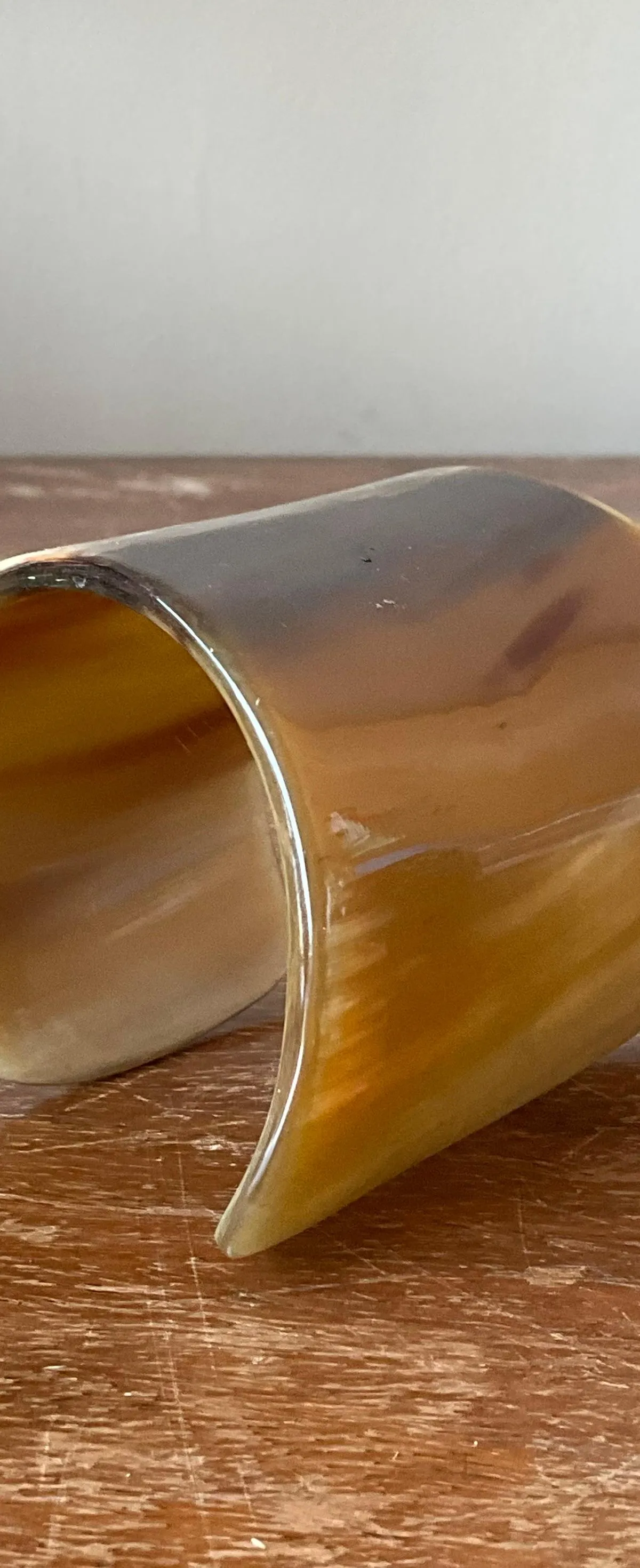 Vintage Faux Buffalo Horn Resin Cuff — additional photo 3