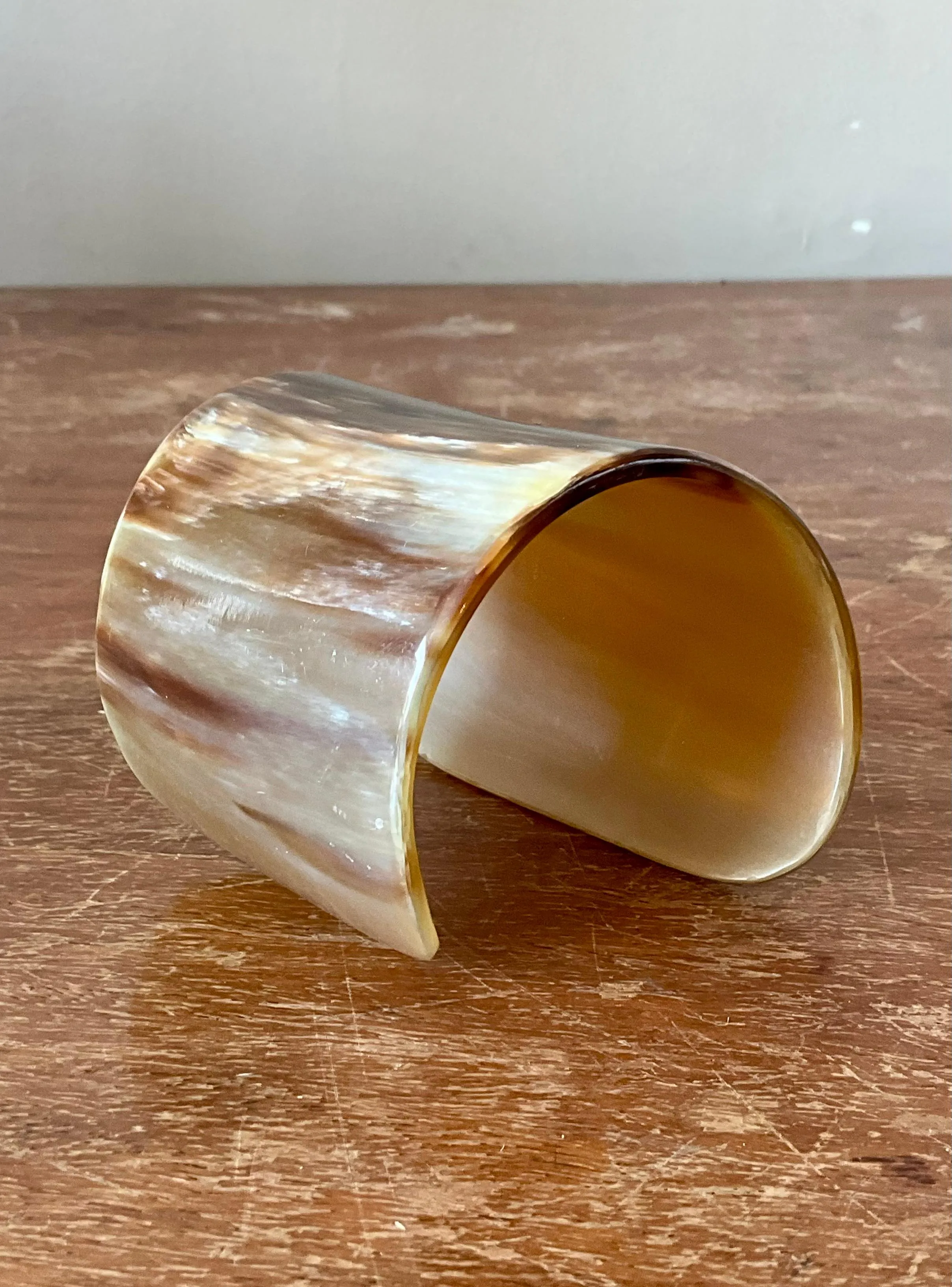 Vintage Faux Buffalo Horn Resin Cuff — additional photo 4