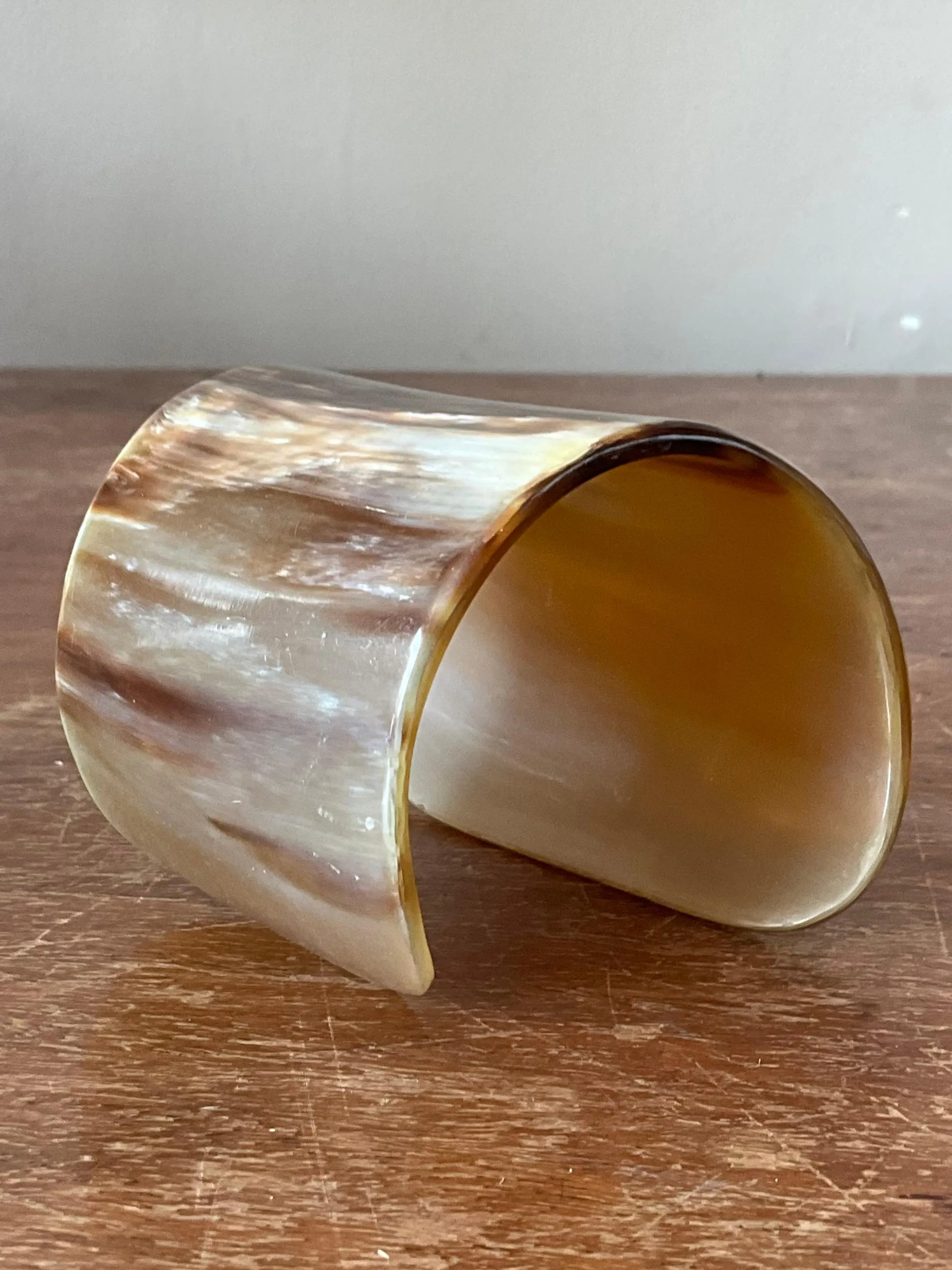 Vintage Faux Buffalo Horn Resin Cuff — additional photo 5