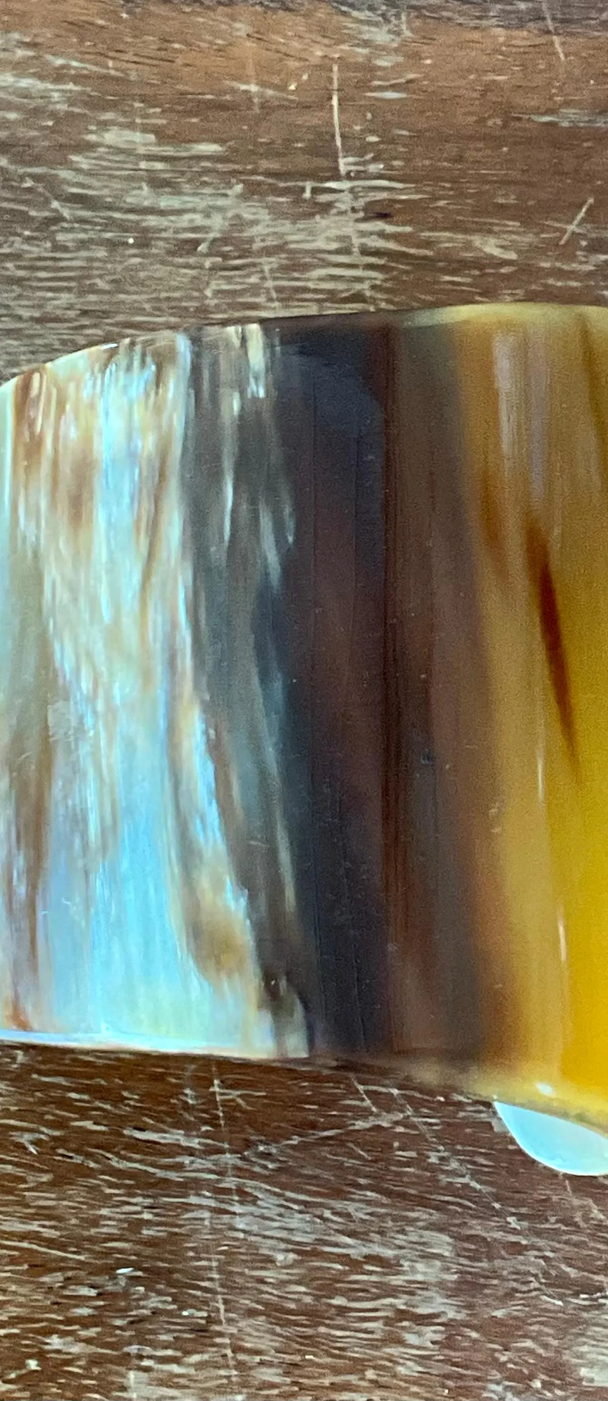 Vintage Faux Buffalo Horn Resin Cuff — additional photo 6