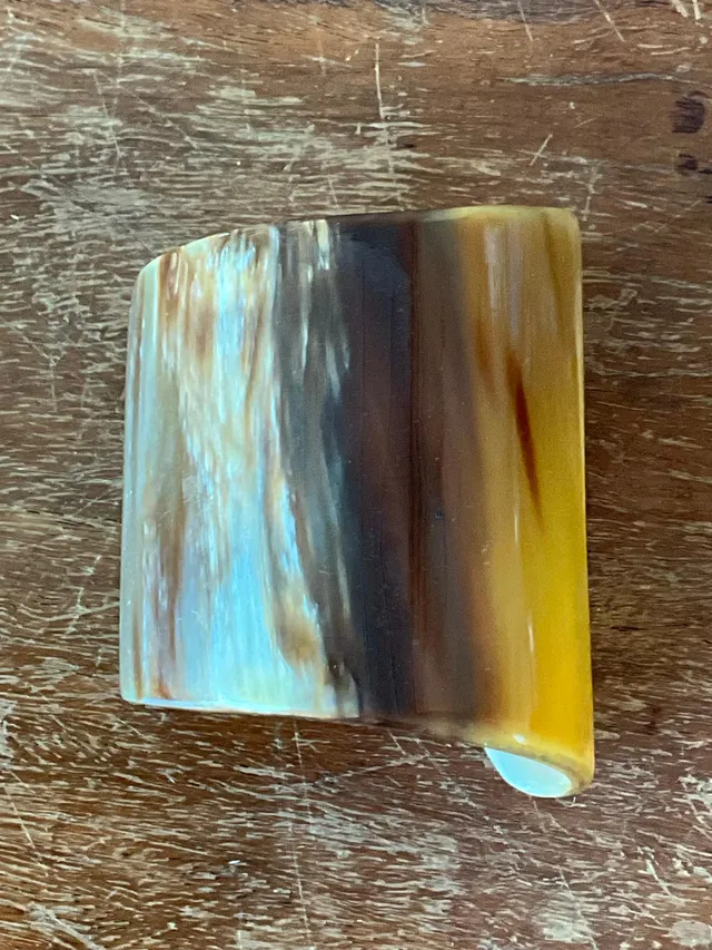 Vintage Faux Buffalo Horn Resin Cuff — additional photo 6