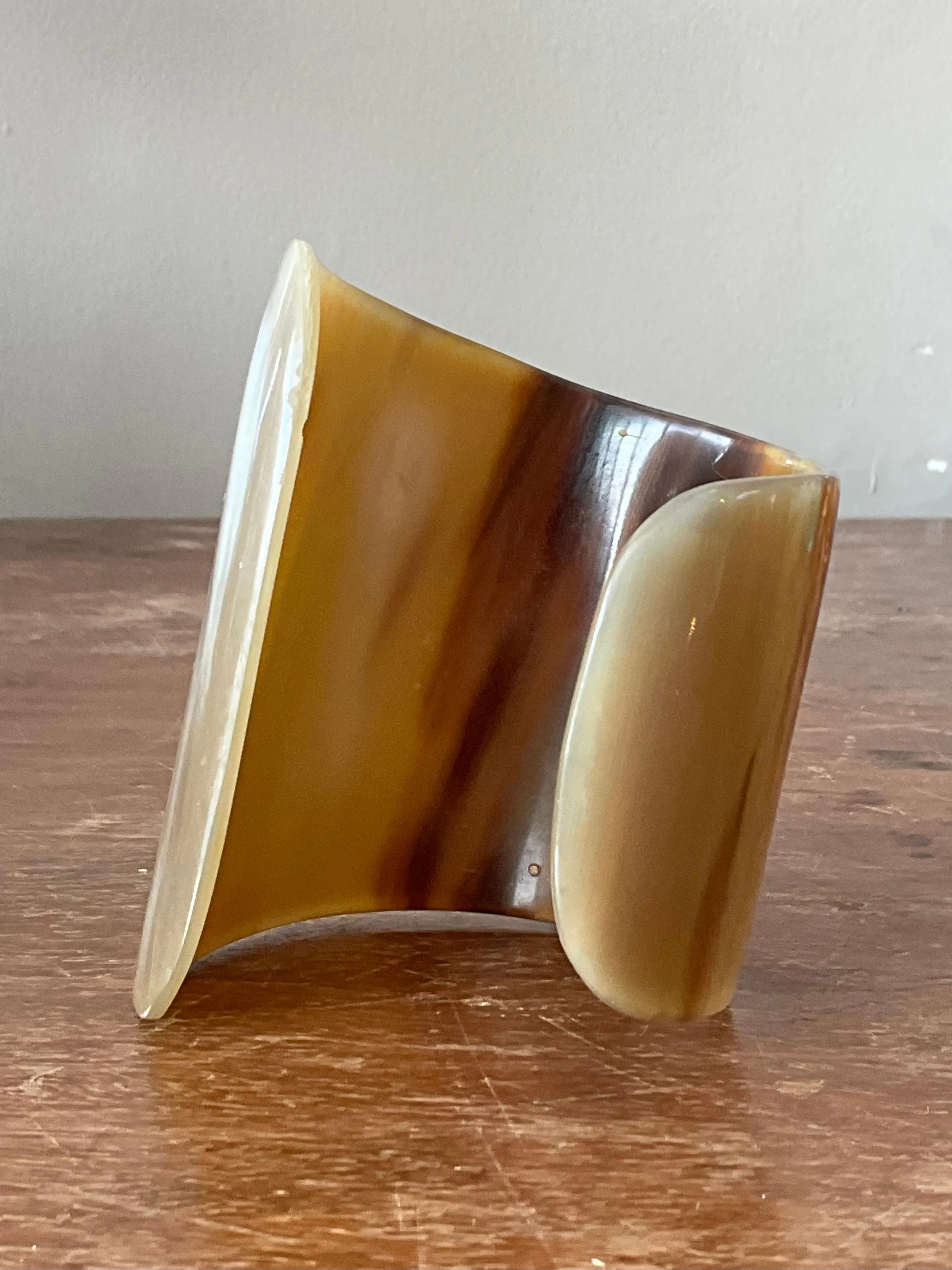 Vintage Faux Buffalo Horn Resin Cuff — additional photo 8