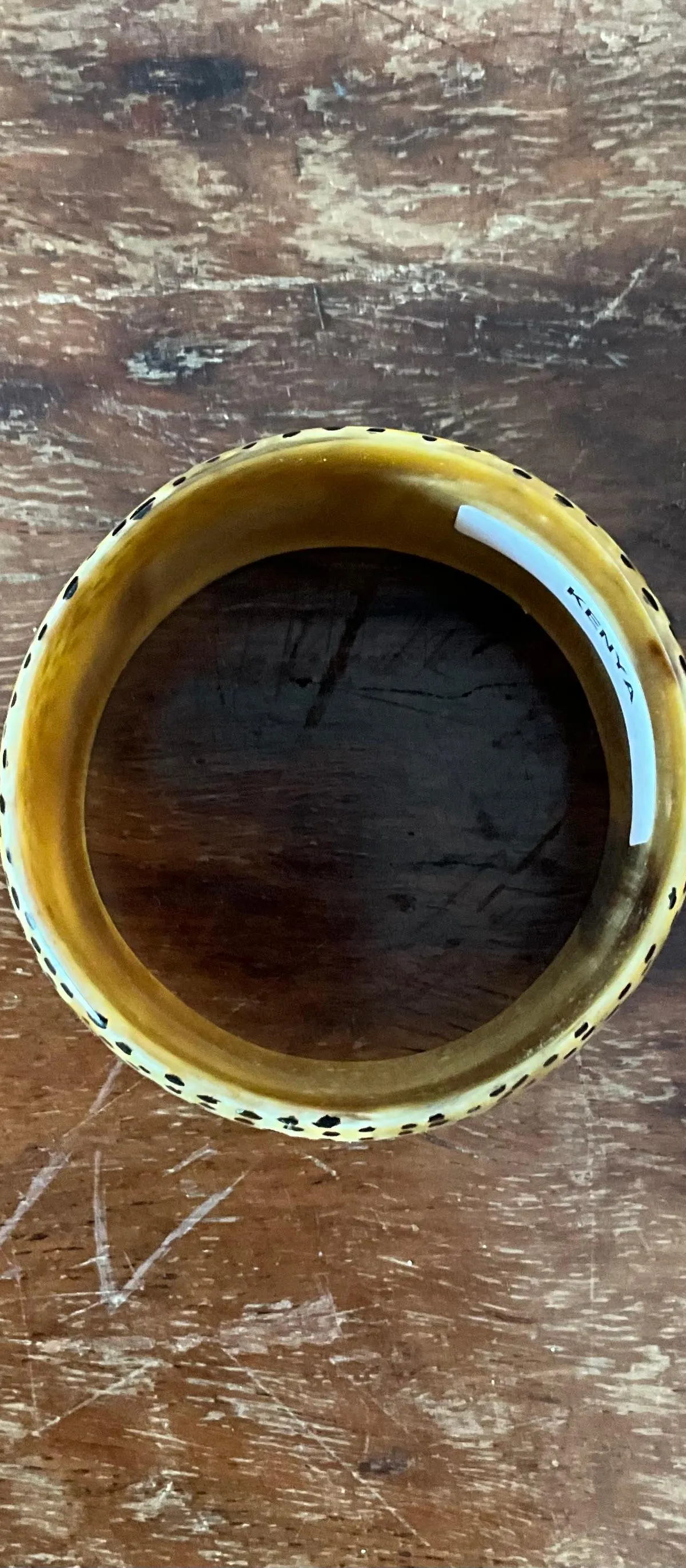 Vintage Resin Kenya Animal Print Bangle — additional photo 4