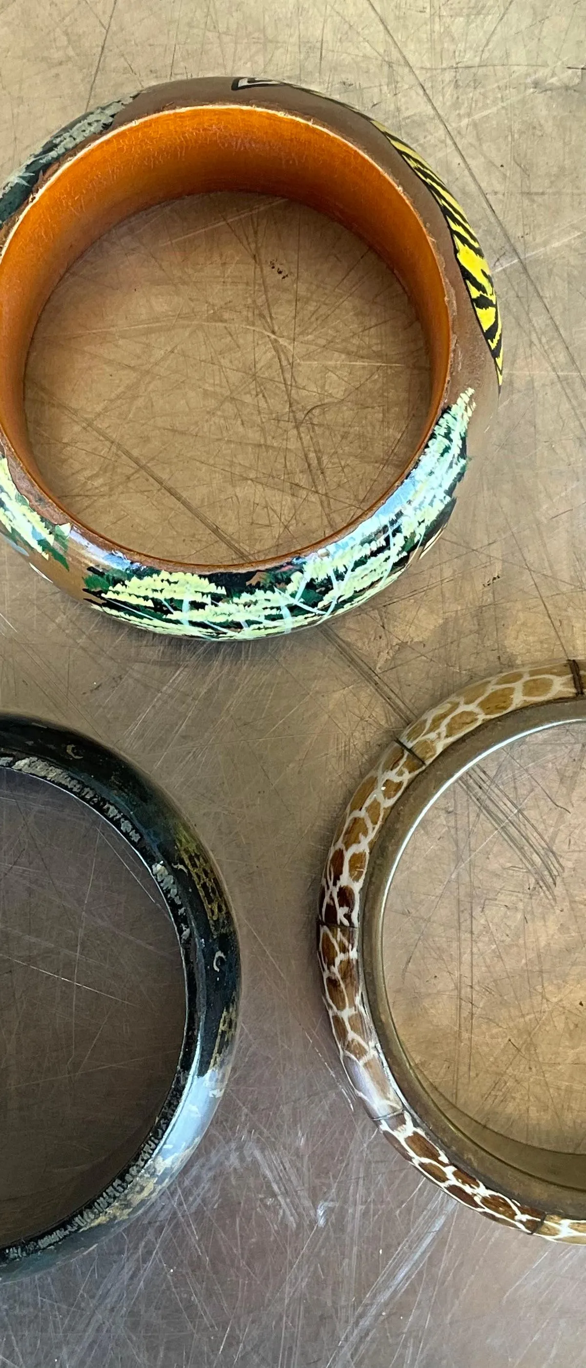 Vintage Wooden African Inspired Bangles- Set of 3 — additional photo 7
