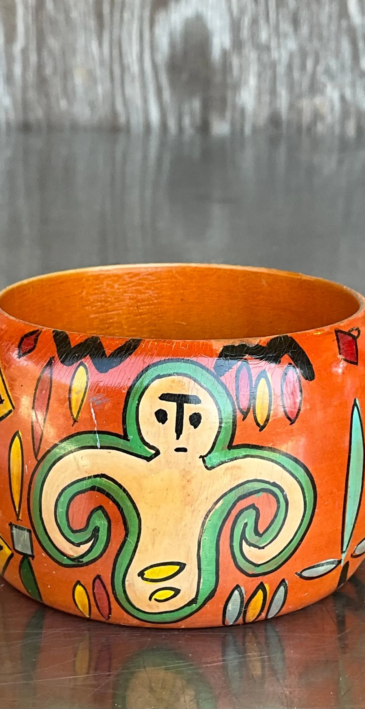 Vintage Wooden African Inspired Bangles- Set of 3 — additional photo 6