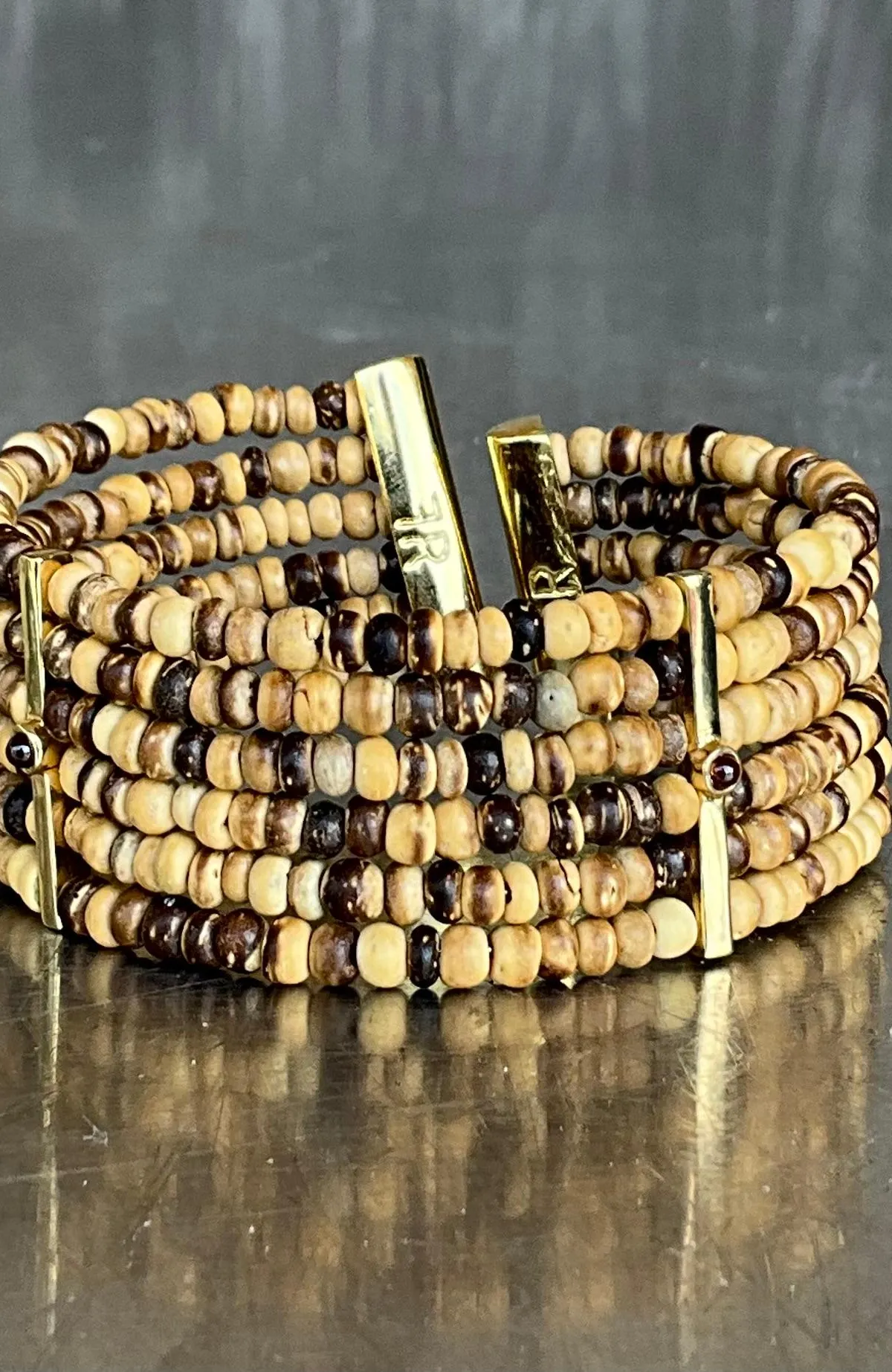 Vintage FR Coconut Beaded Bracelet — additional photo 3