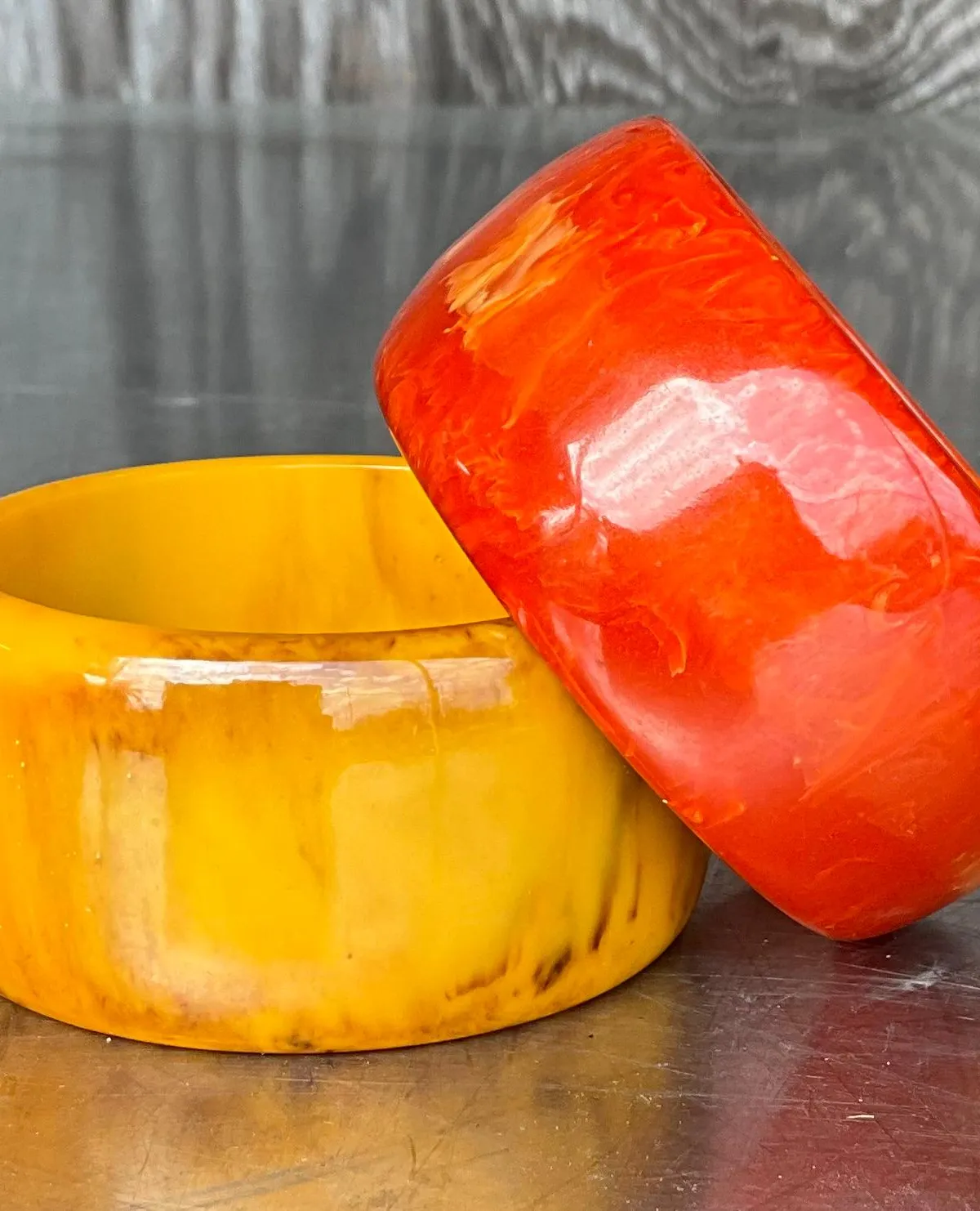 Vintage Boho Bakelite Bangle- Set of 2 — additional photo 1