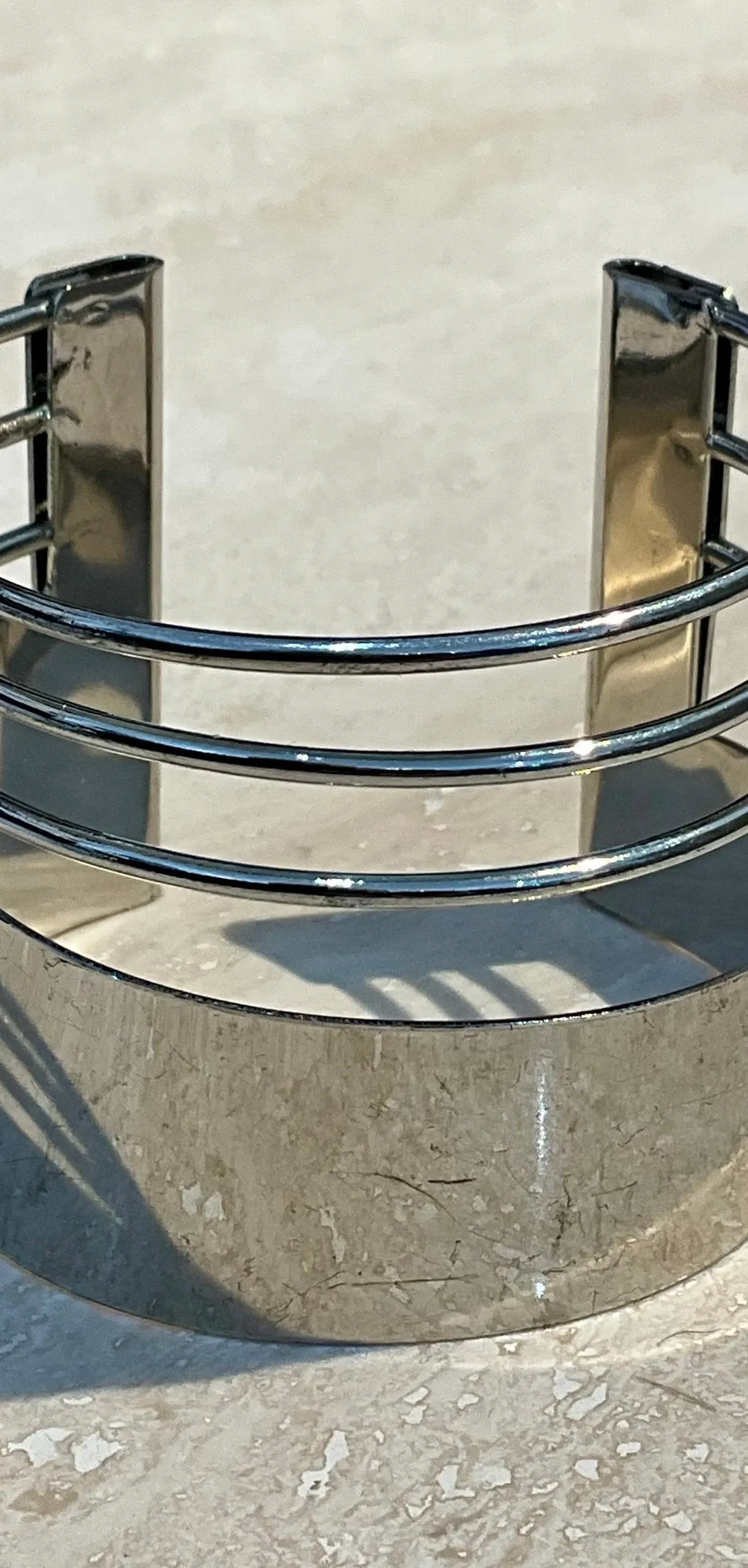 Vintage Silver Minimalist Adjustable Cuff Bracelet — additional photo 2