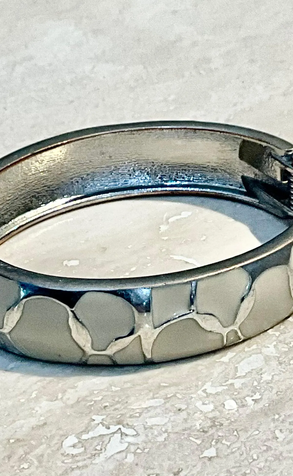 Vintage Silver & Enamel Clamper Bracelet — additional photo 2