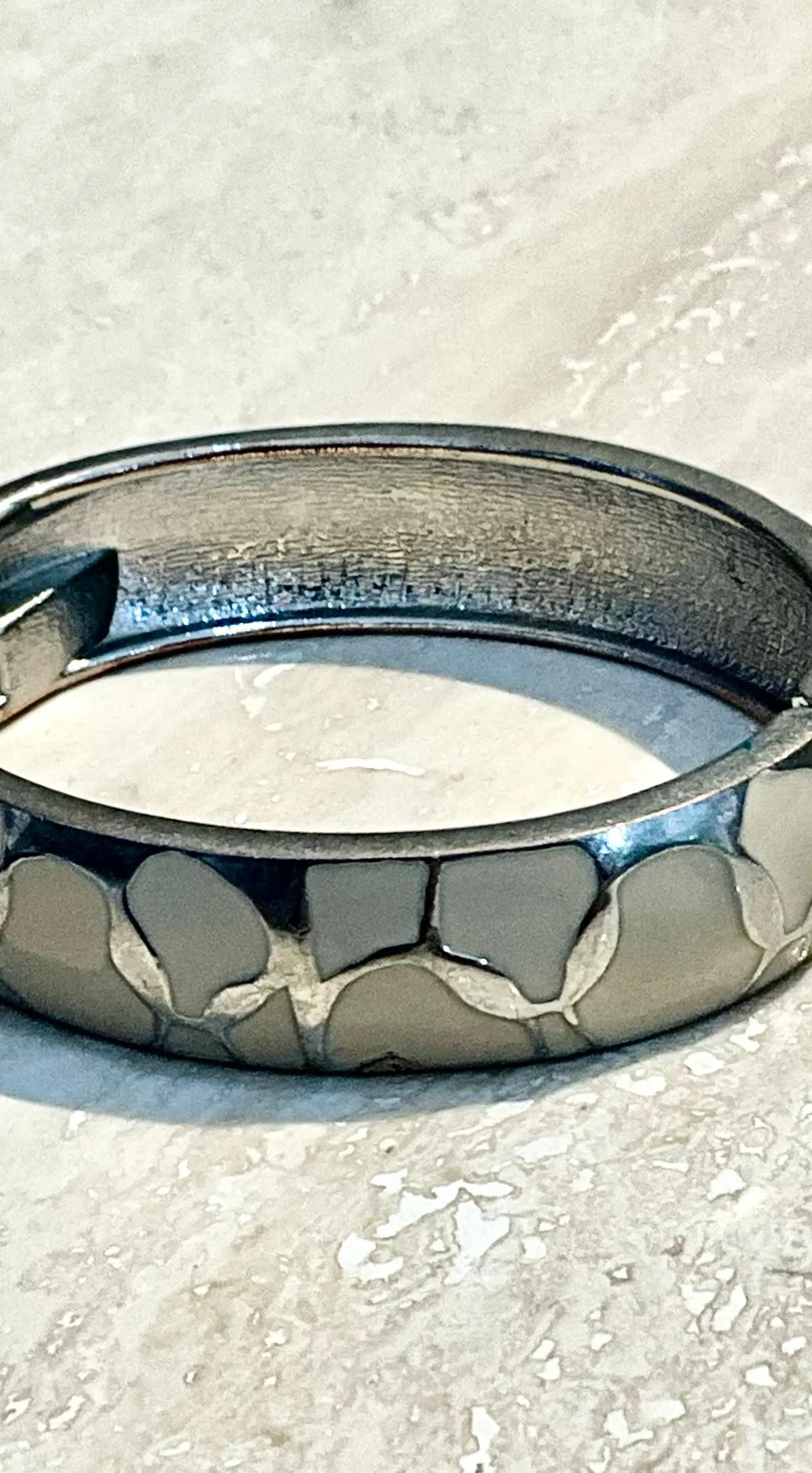 Vintage Silver & Enamel Clamper Bracelet — additional photo 1