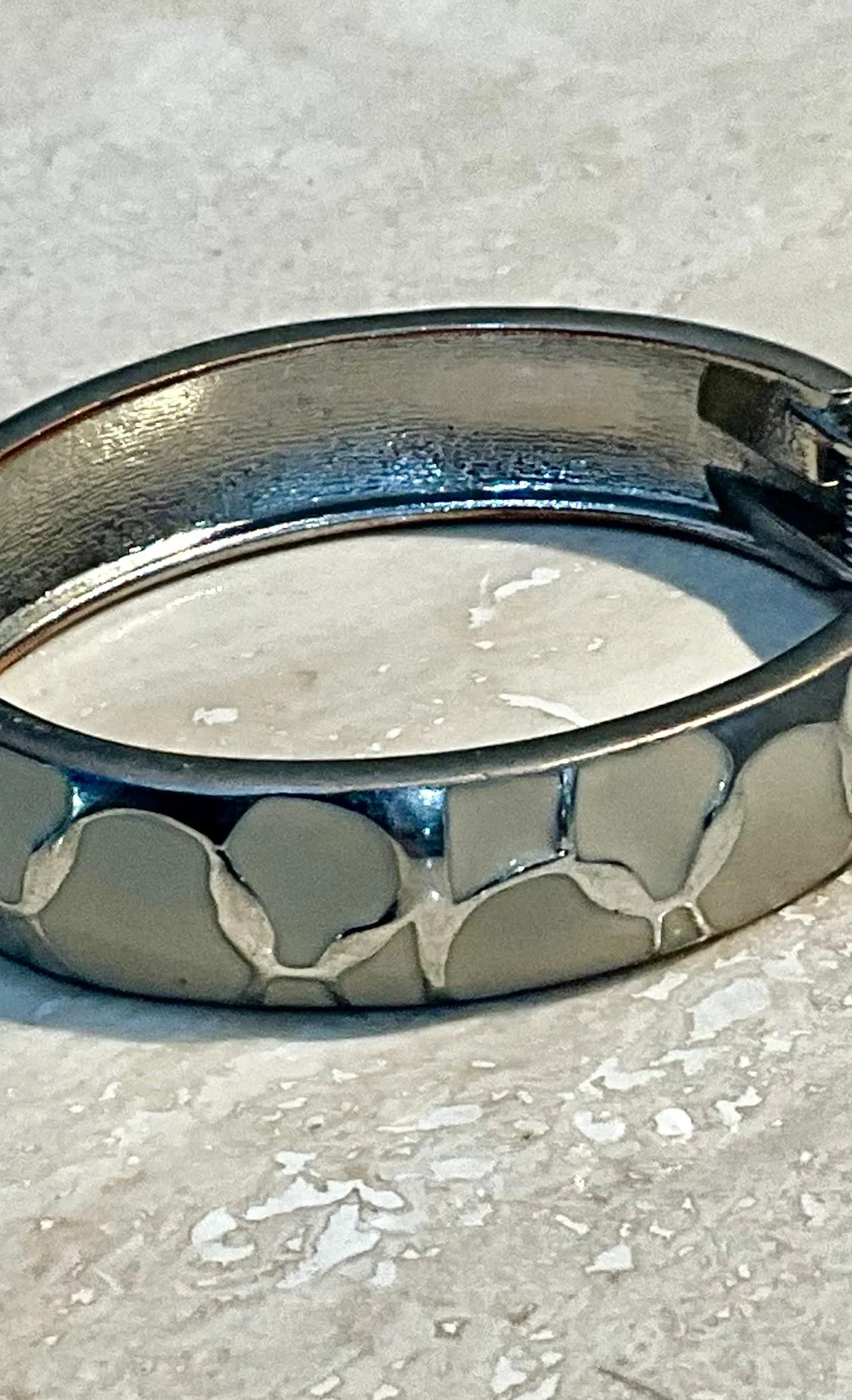 Vintage Silver & Enamel Clamper Bracelet — additional photo 3