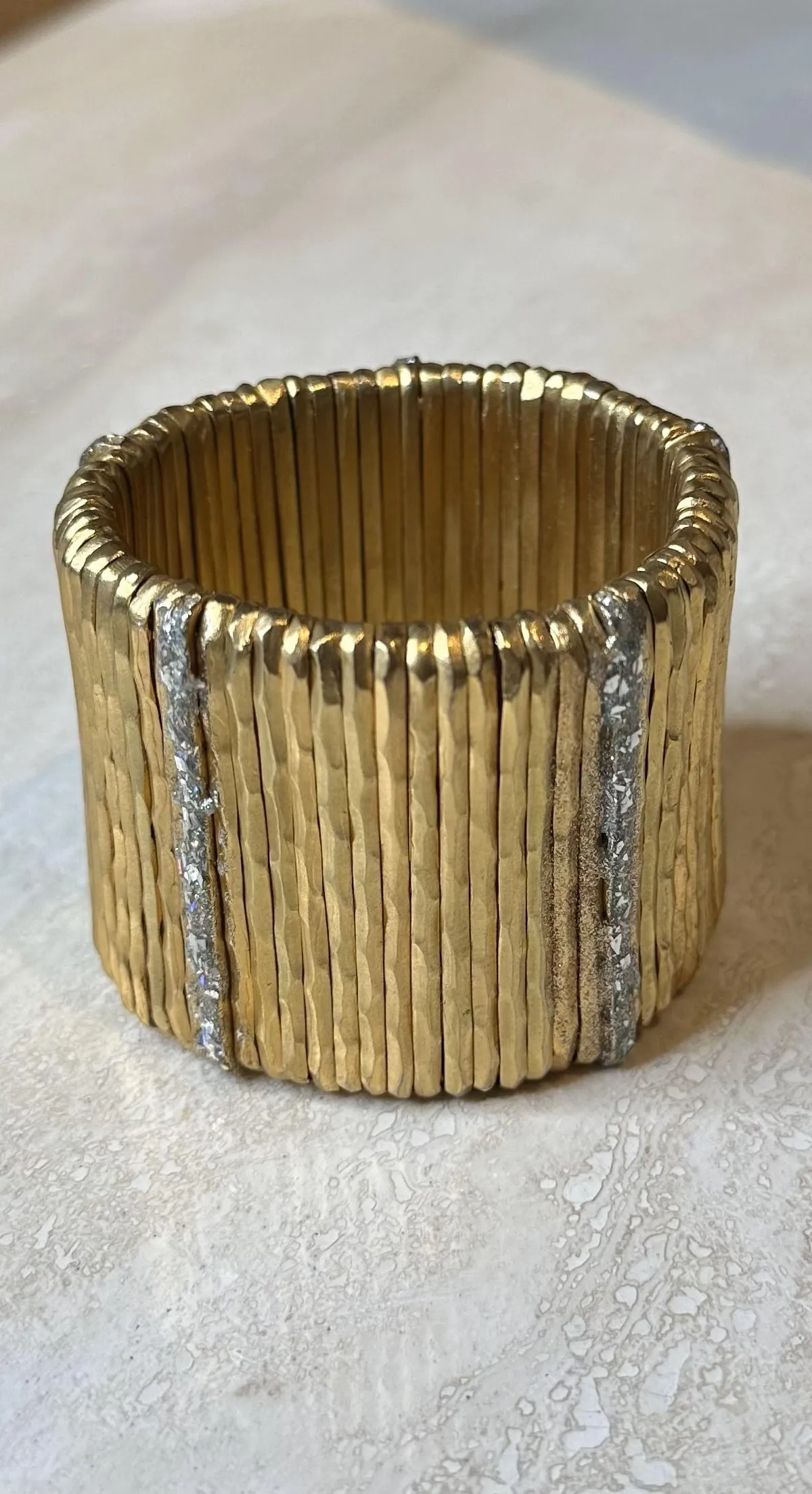 Vintage Giora Gold Cuff Stretch Bracelet — additional photo 1