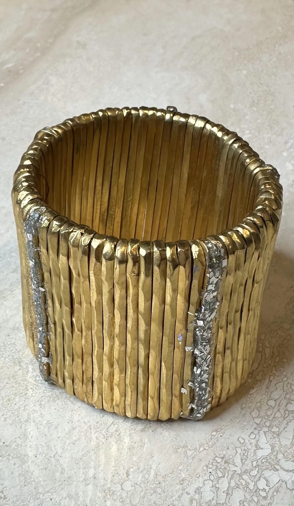 Vintage Giora Gold Cuff Stretch Bracelet — additional photo 3