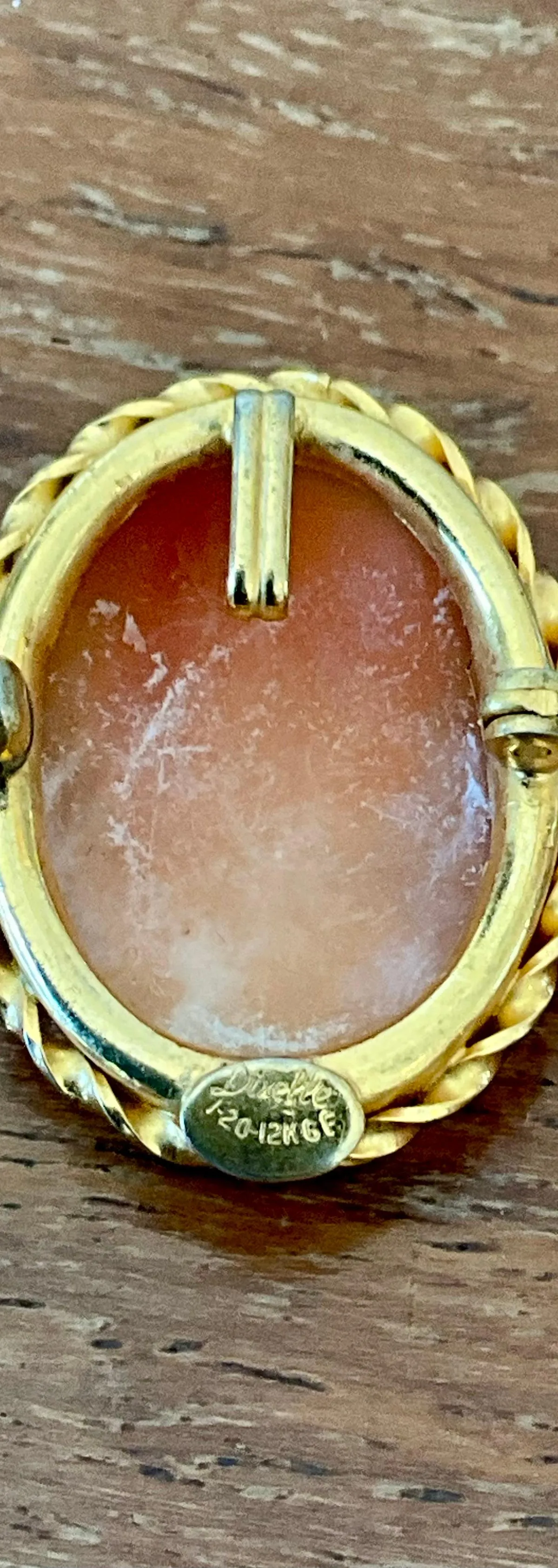 Vintage Victorian 12k Handcarved Cameo Pendant Brooch — additional photo 7