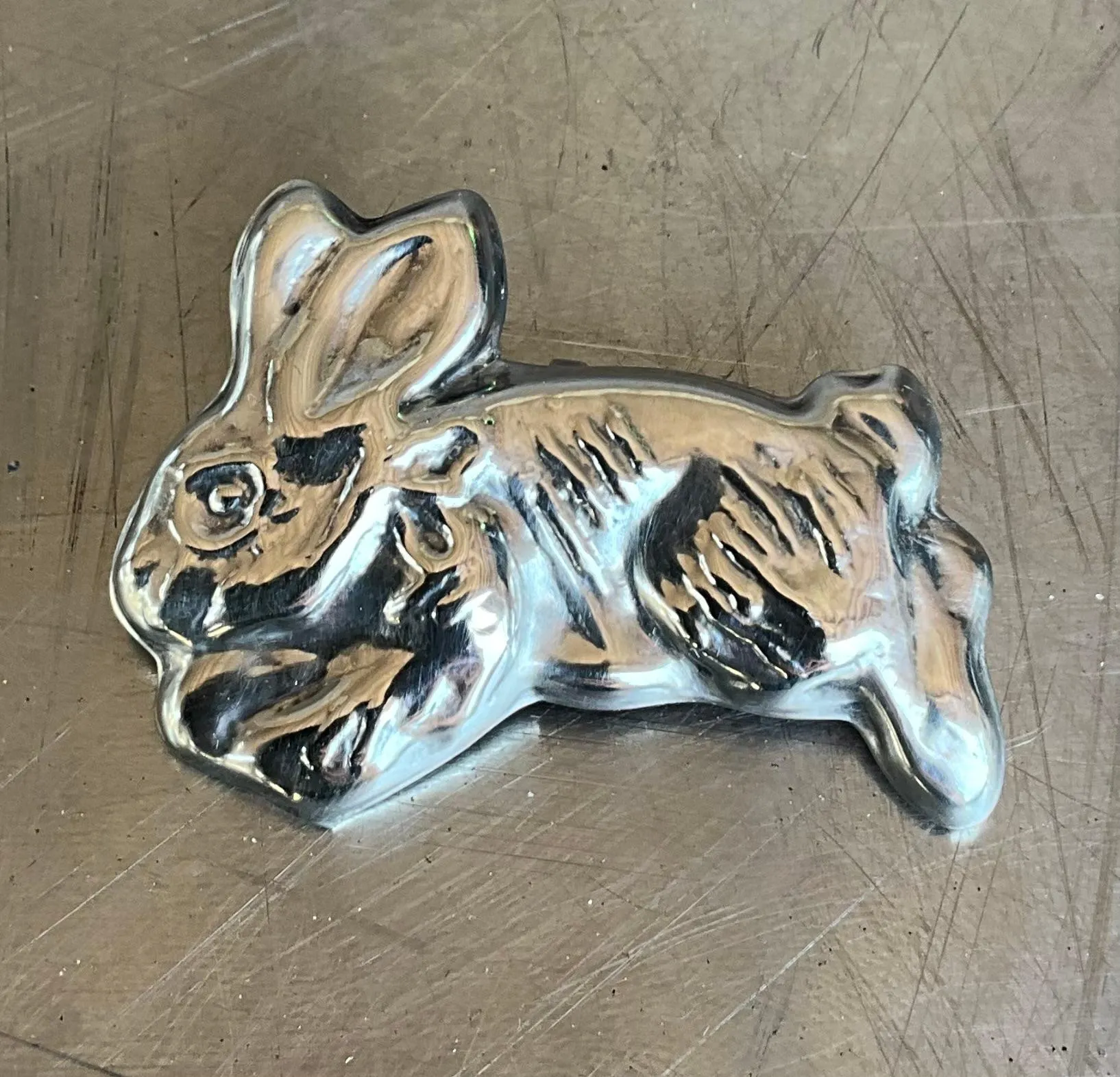 Vintage Mexican Sterling Silver Hopping Bunny Rabbit — additional photo 1