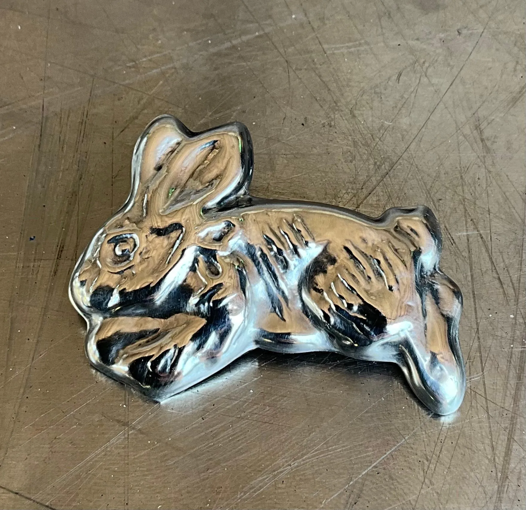 Vintage Mexican Sterling Silver Hopping Bunny Rabbit — additional photo 2