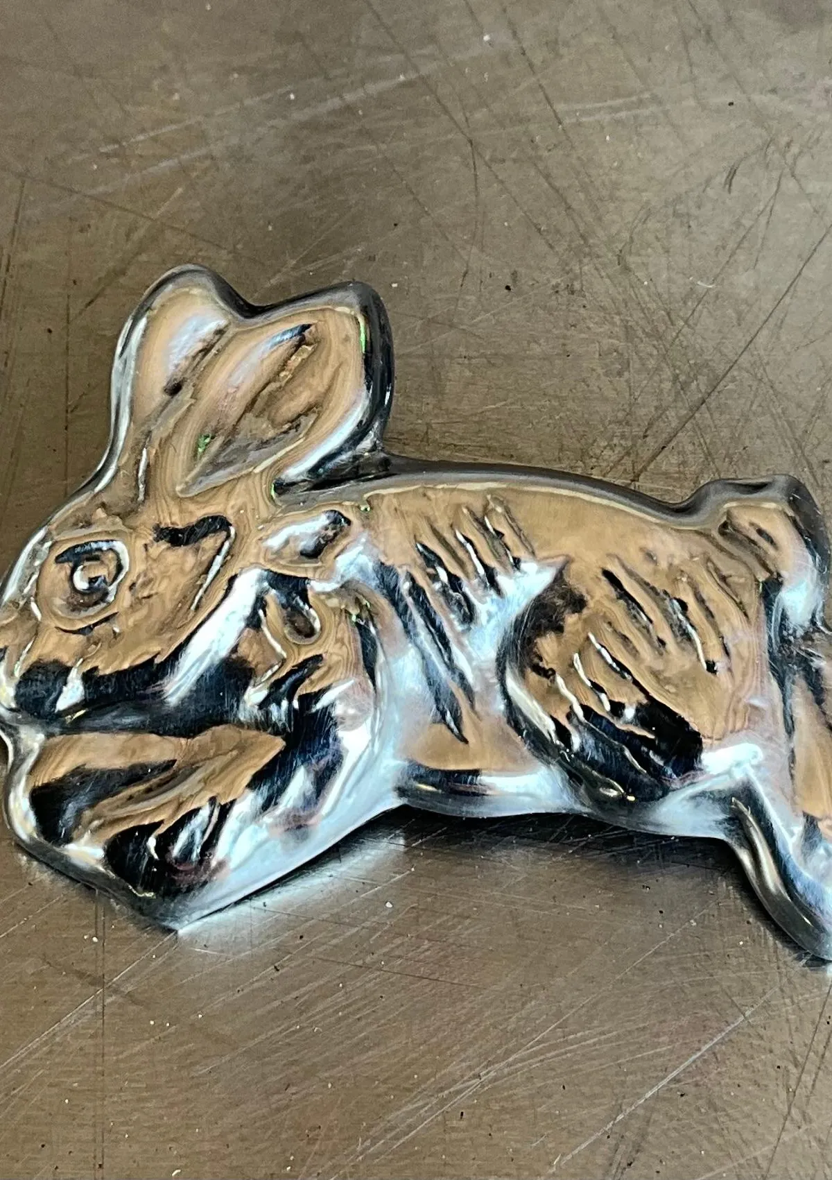 Vintage Mexican Sterling Silver Hopping Bunny Rabbit — additional photo 2
