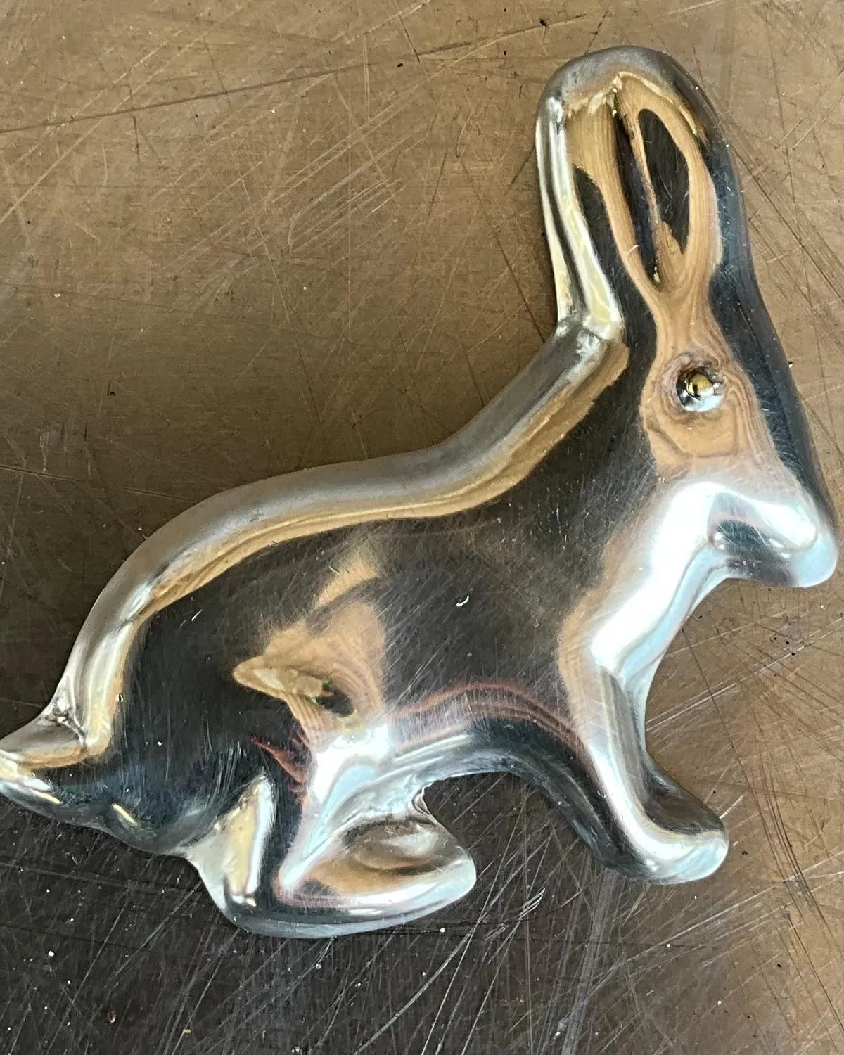 Vintage Mexican Sterling Silver Bunny Rabbit Brooch — additional photo 1