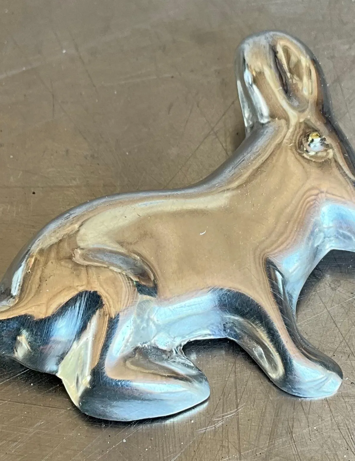 Vintage Mexican Sterling Silver Bunny Rabbit Brooch — additional photo 2