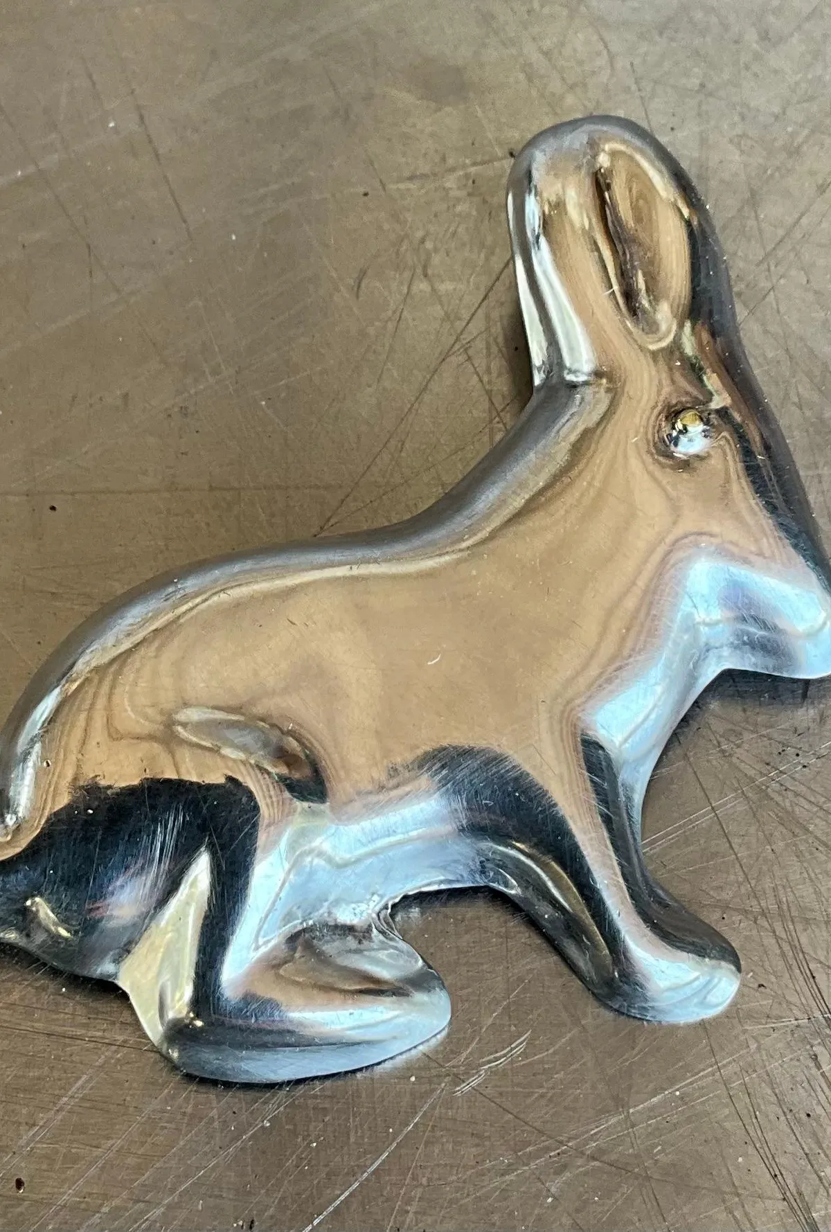 Vintage Mexican Sterling Silver Bunny Rabbit Brooch — additional photo 4
