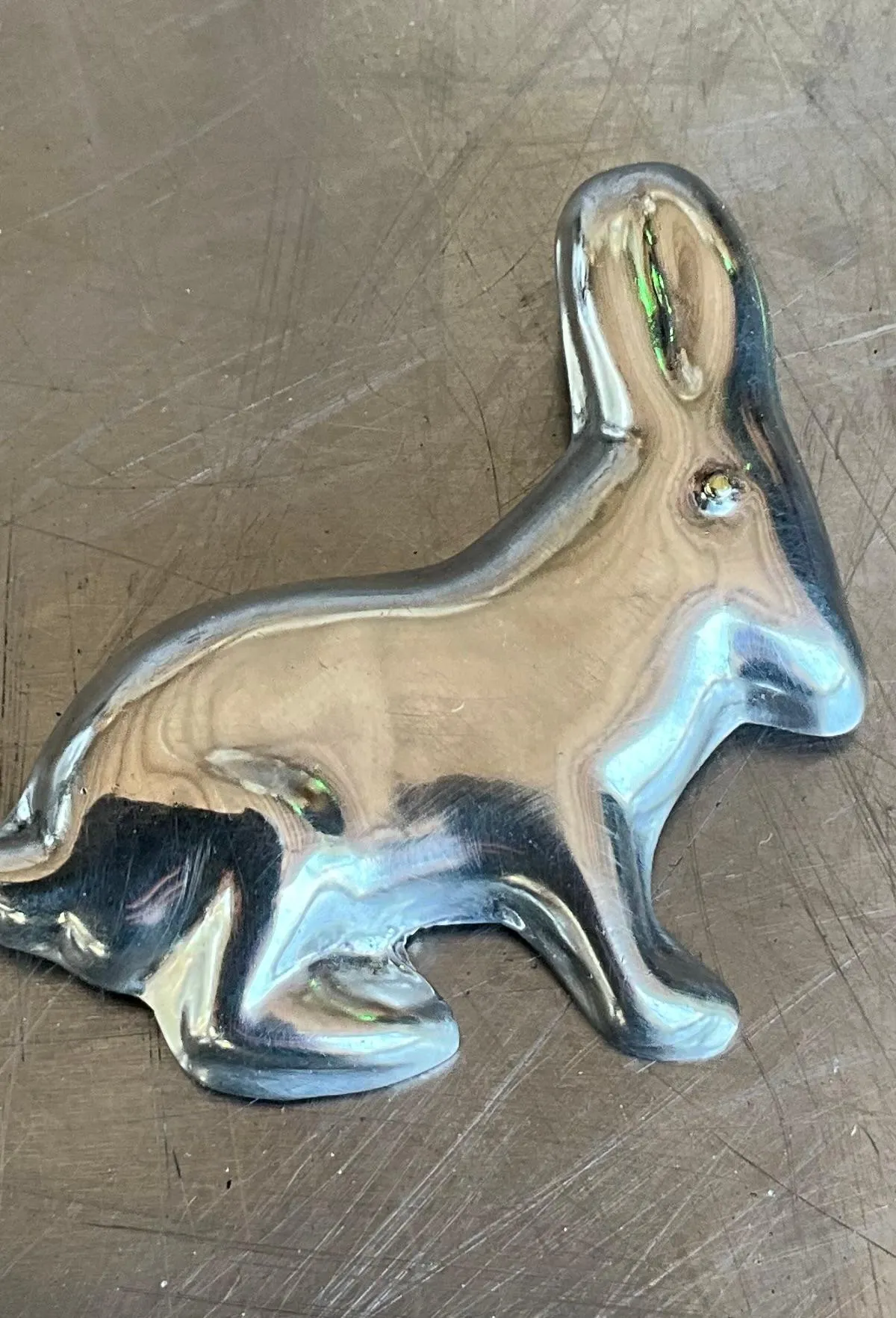 Vintage Mexican Sterling Silver Bunny Rabbit Brooch — additional photo 5