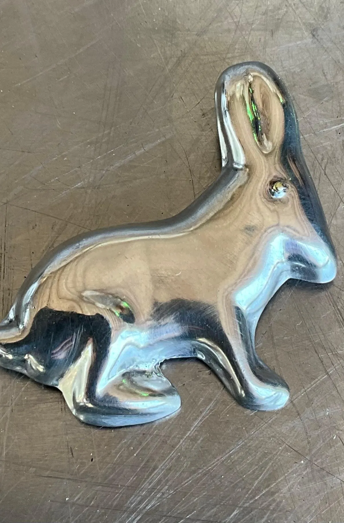 Vintage Mexican Sterling Silver Bunny Rabbit Brooch — additional photo 6