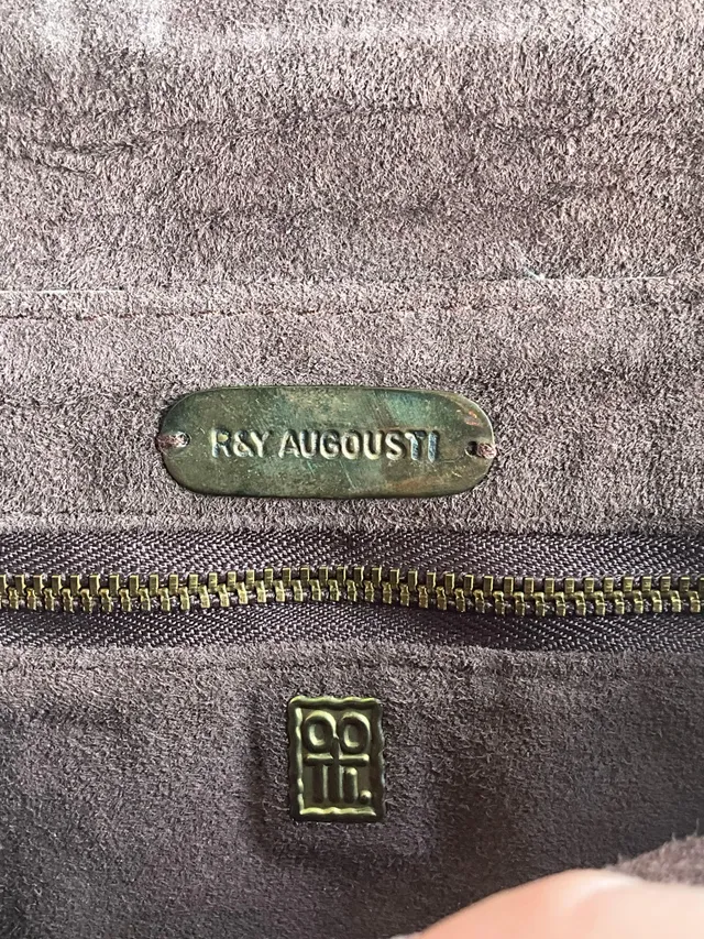 Vintage Boho R & Y Augousti Snake Skin Clutch Purse — additional photo 6