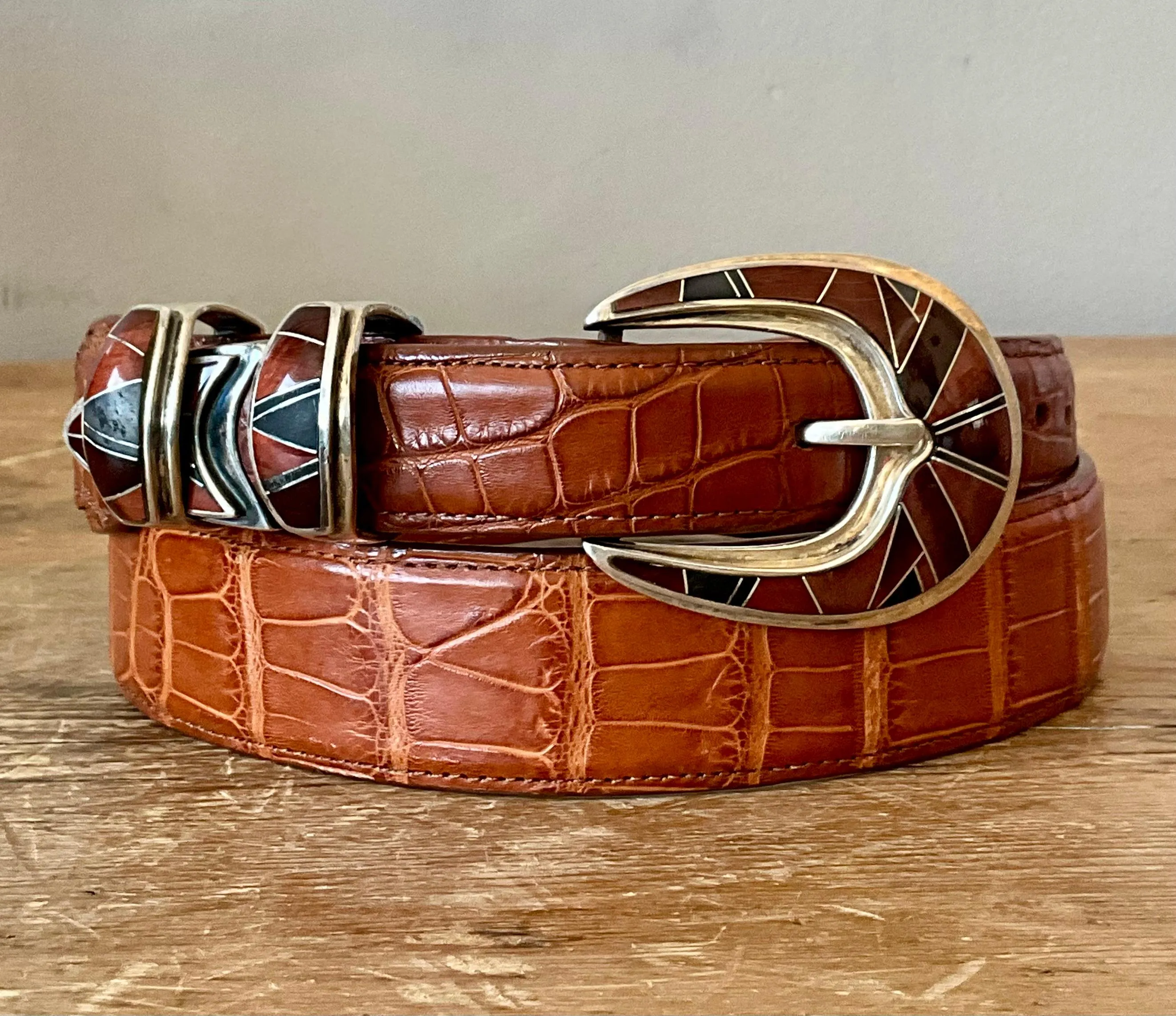 Vintage Genuine American Alligator Belt 34 — additional photo 1