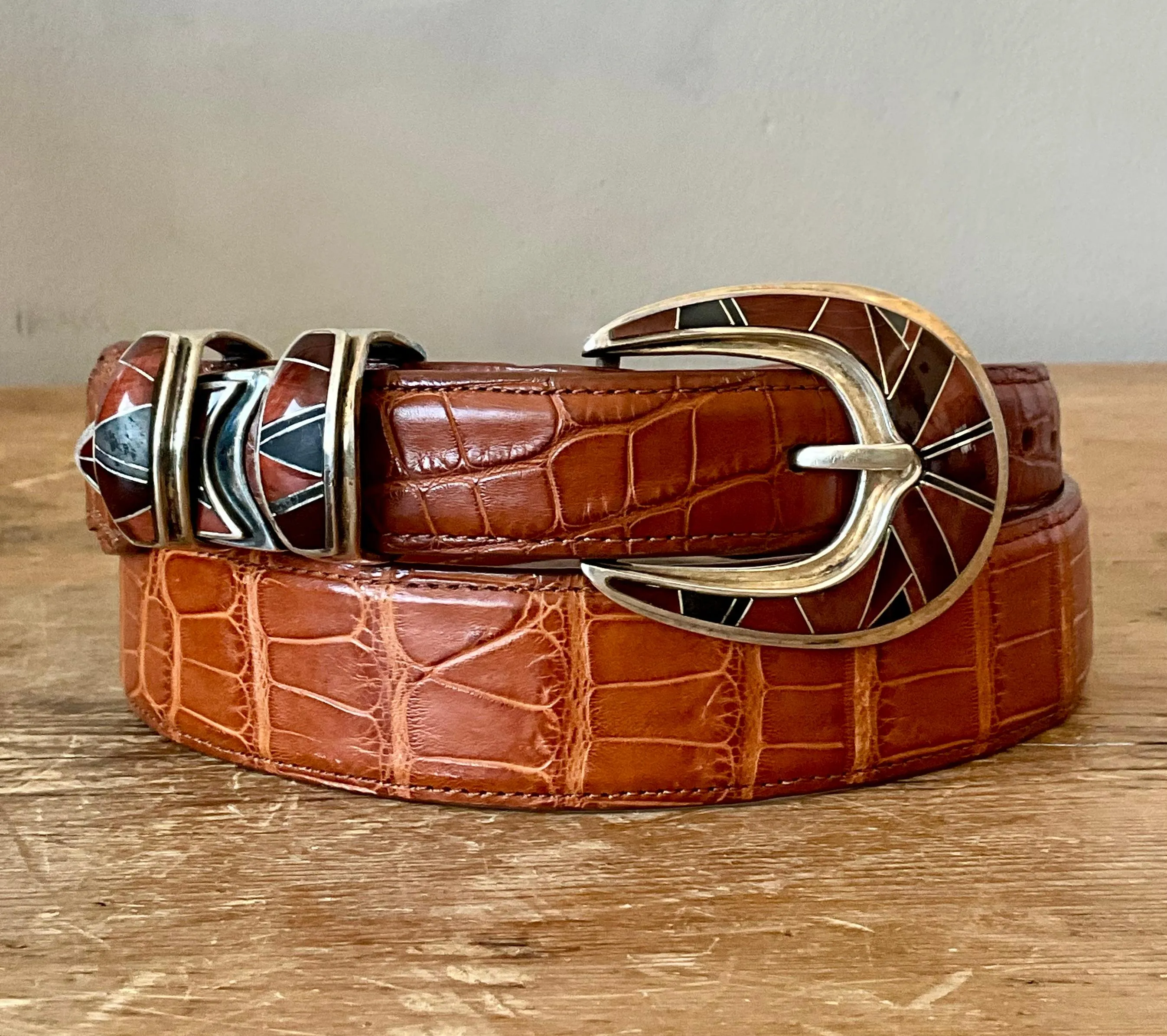 Vintage Genuine American Alligator Belt 34 — additional photo 2