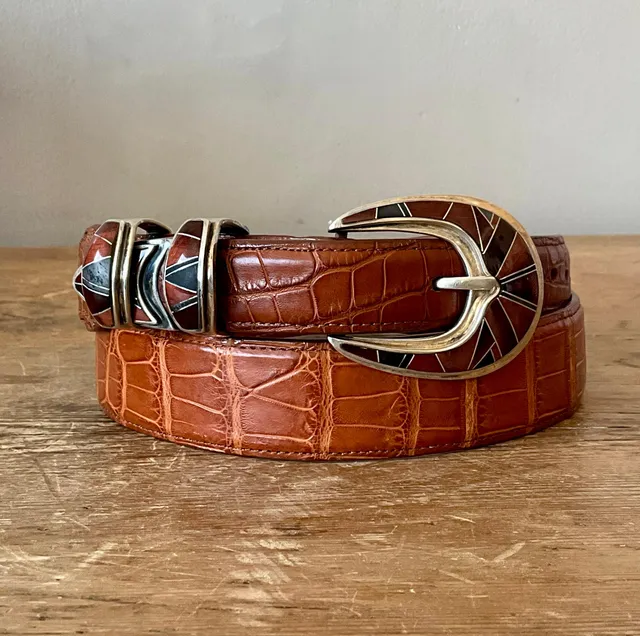 Vintage Genuine American Alligator Belt 34 — additional photo 3