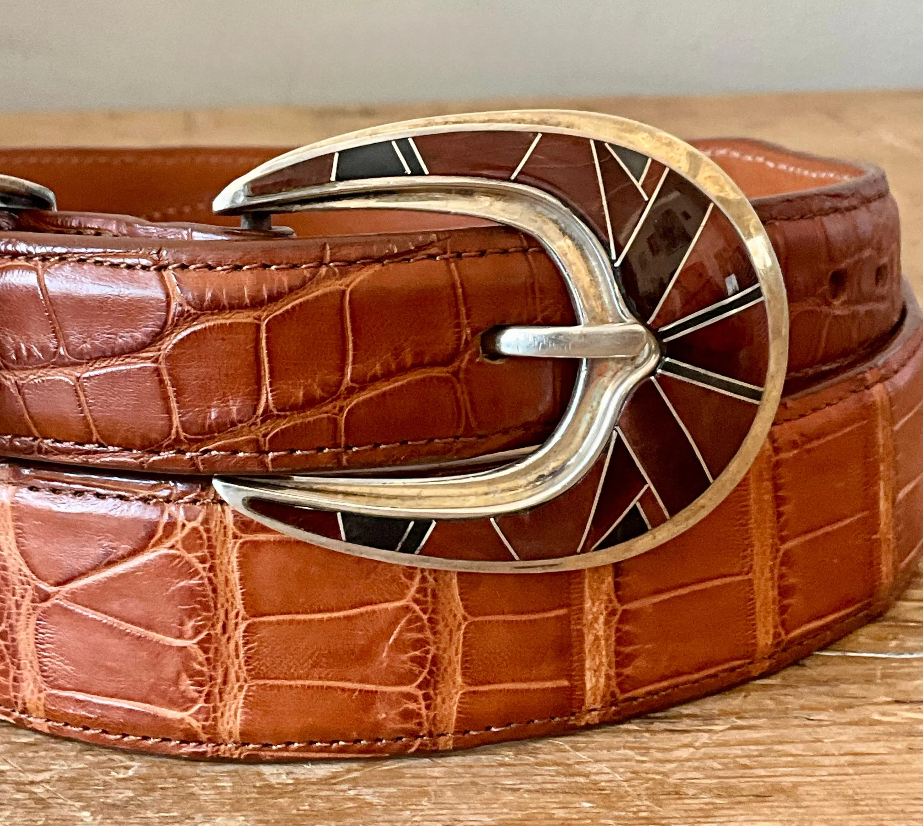 Vintage Genuine American Alligator Belt 34 — additional photo 5