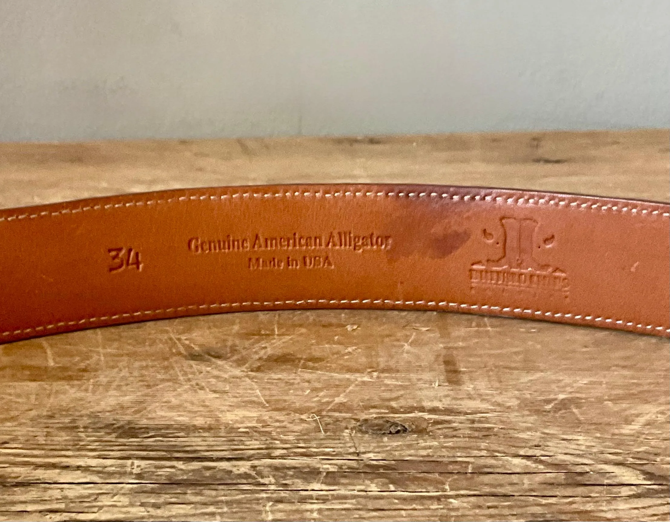Vintage Genuine American Alligator Belt 34 — additional photo 7