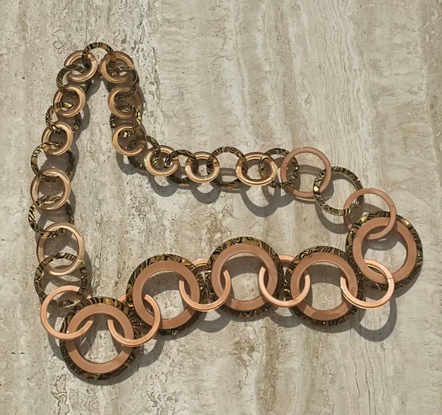 Vintage Interlocking Resin Circle Belt — additional photo 1