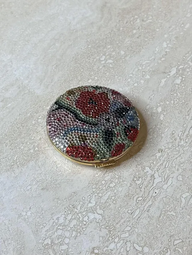 Vintage Judith Leiber Bedazzled Compact Mirror — additional photo 1