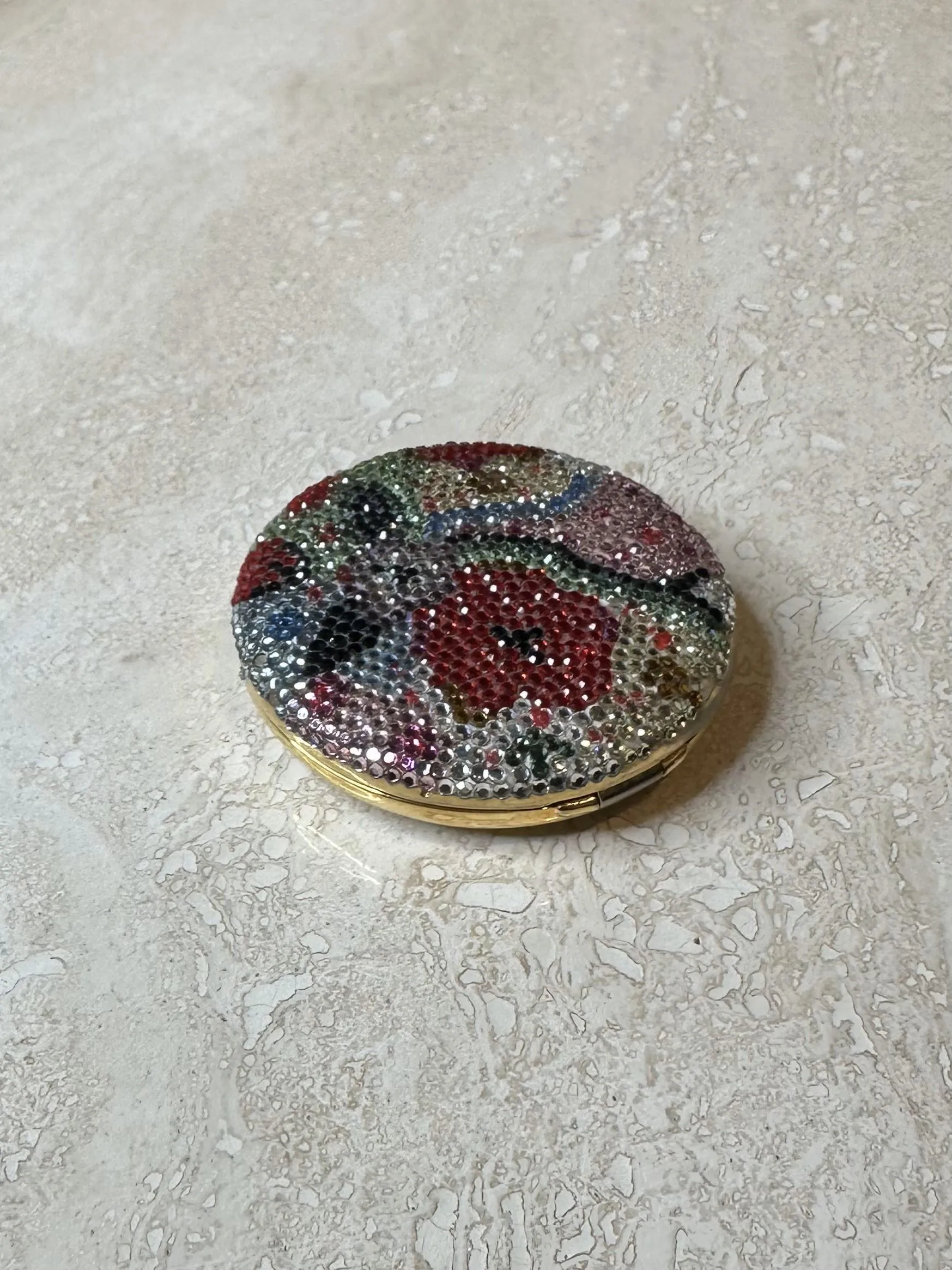Vintage Judith Leiber Bedazzled Compact Mirror — additional photo 5