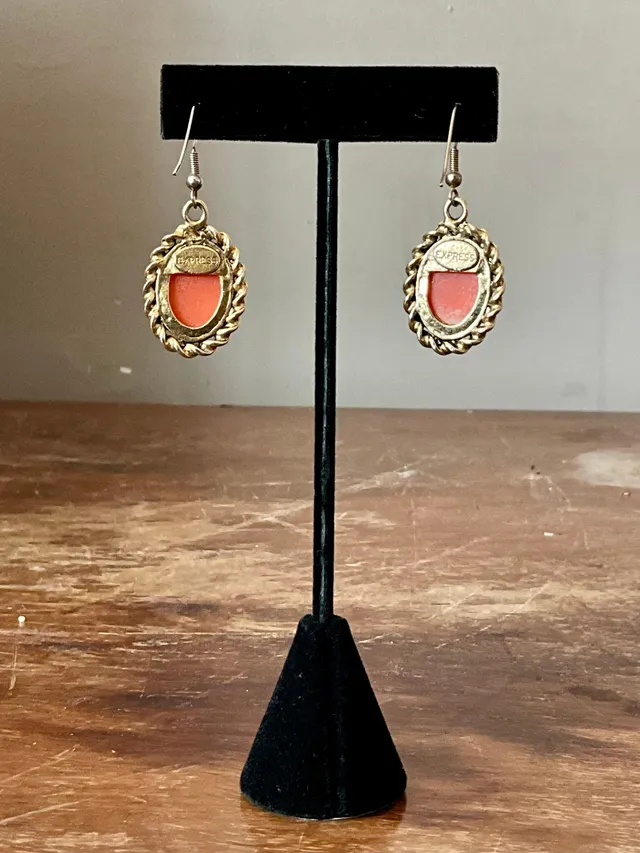 Vintage Carved Cameo Drop Earrings — additional photo 7