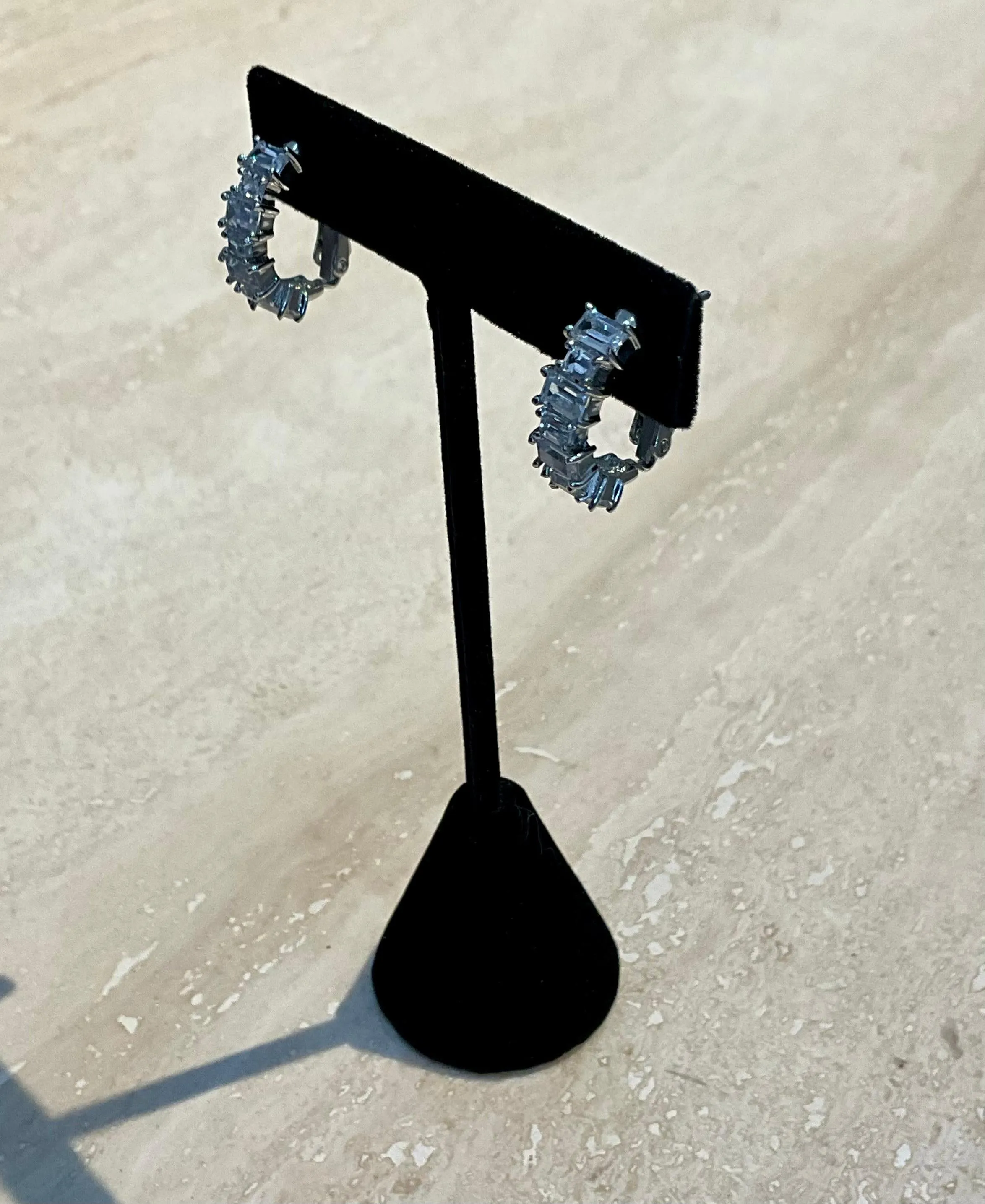 Vintage Pave Crystal Earrings — additional photo 3