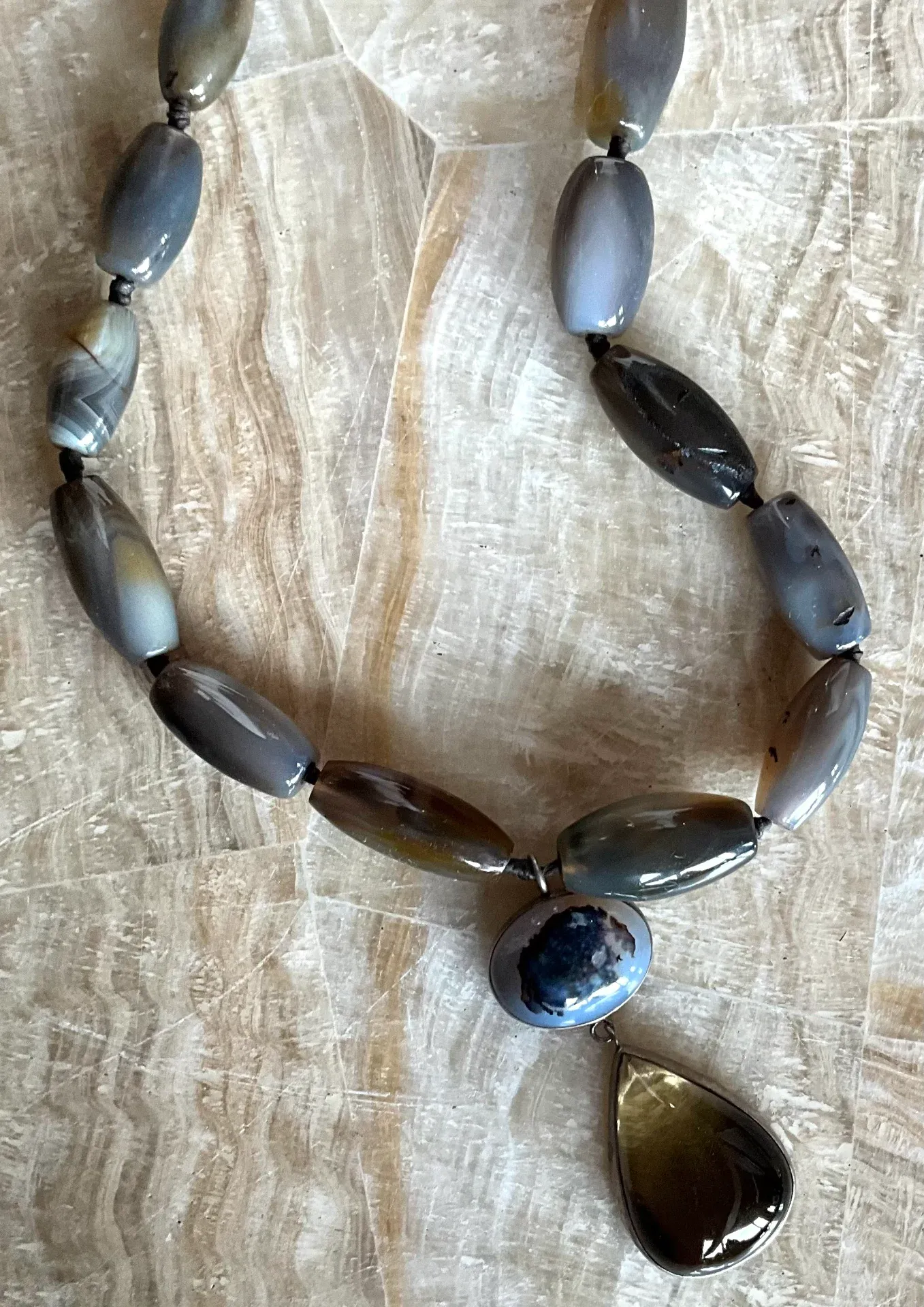 Vintage Jane Diaz Gemstone Beaded Necklace — additional photo 3