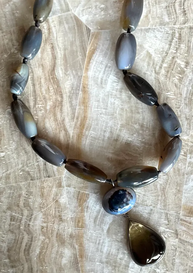 Vintage Jane Diaz Gemstone Beaded Necklace — additional photo 3