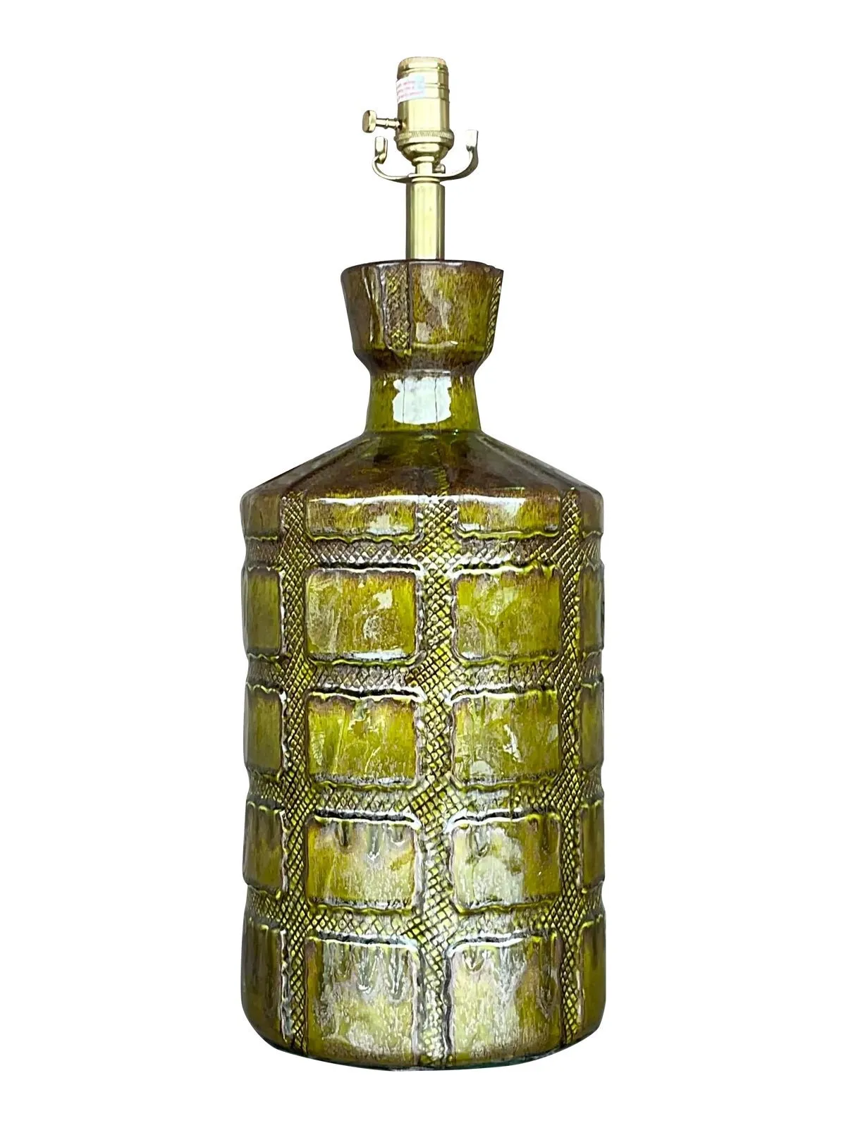 Green MCM Glazed Ceramic Lamp — additional photo 1