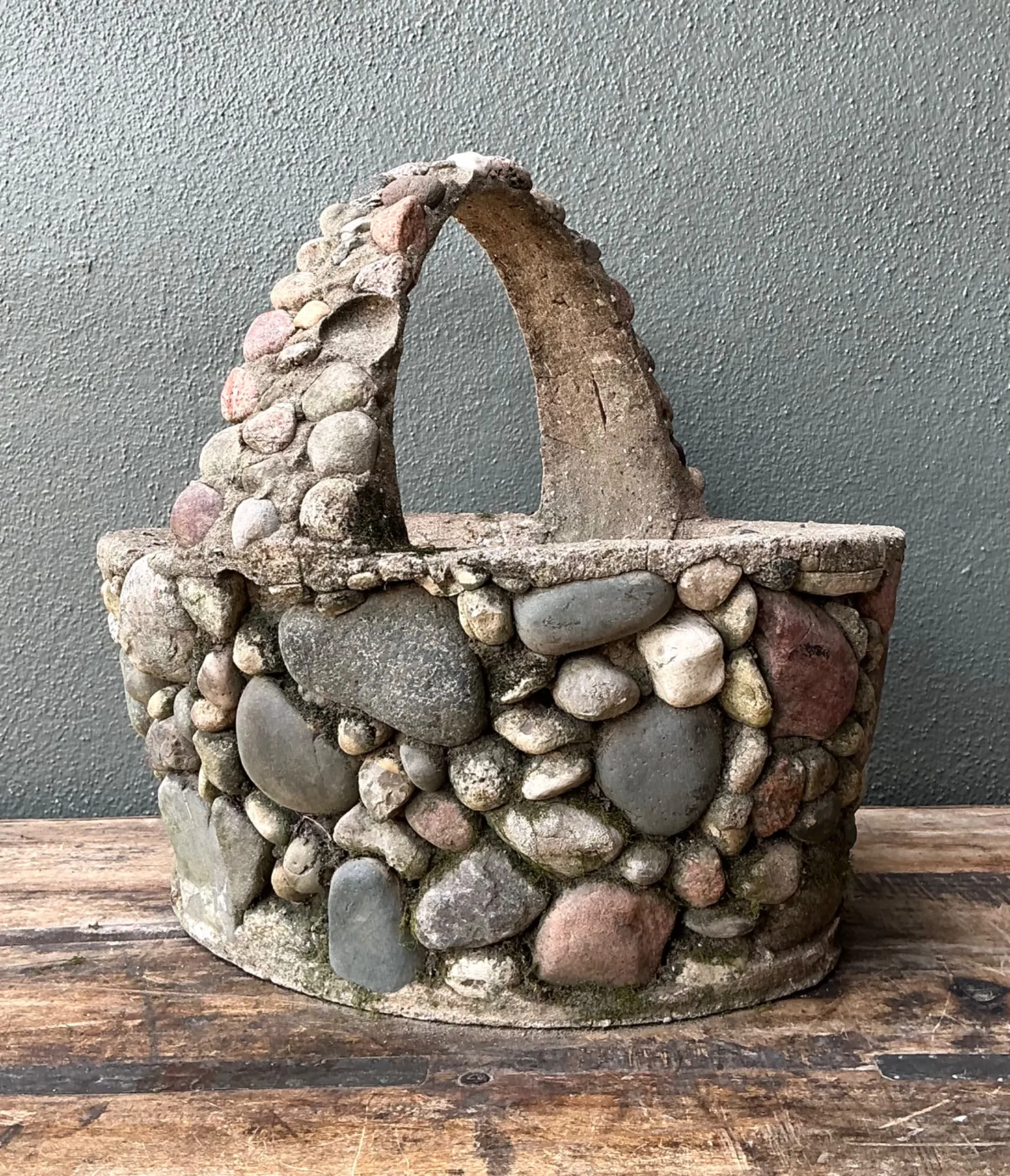 Vintage Rock Garden Basket Planter — additional photo 8