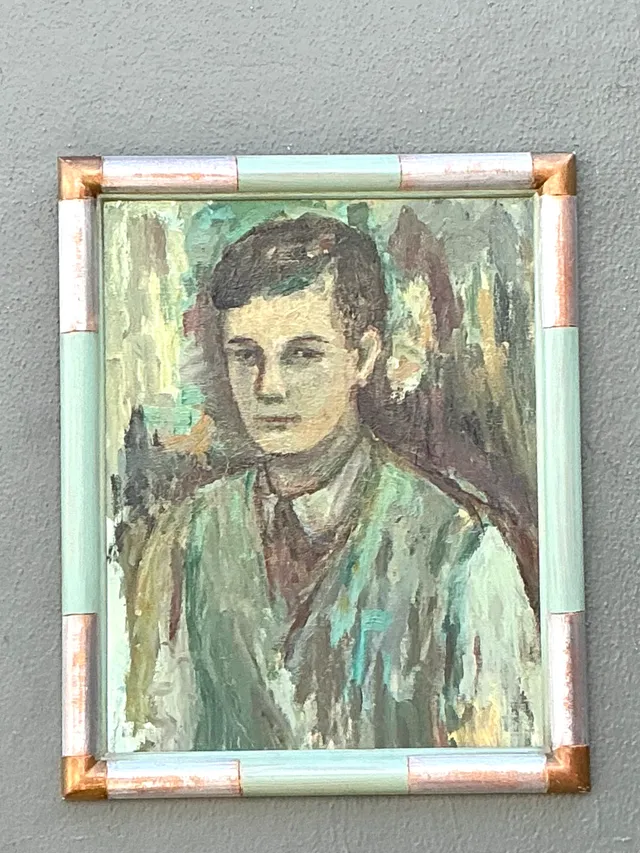 Vintage Framed Portrait Oil Painting — additional photo 5