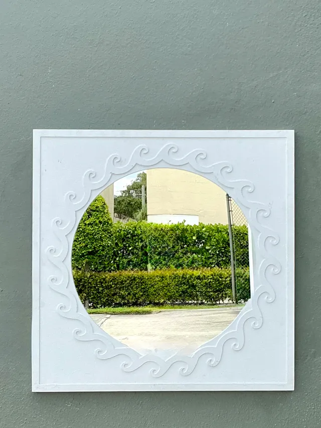 Vintage Wave Design Aluminum Mirror — additional photo 3