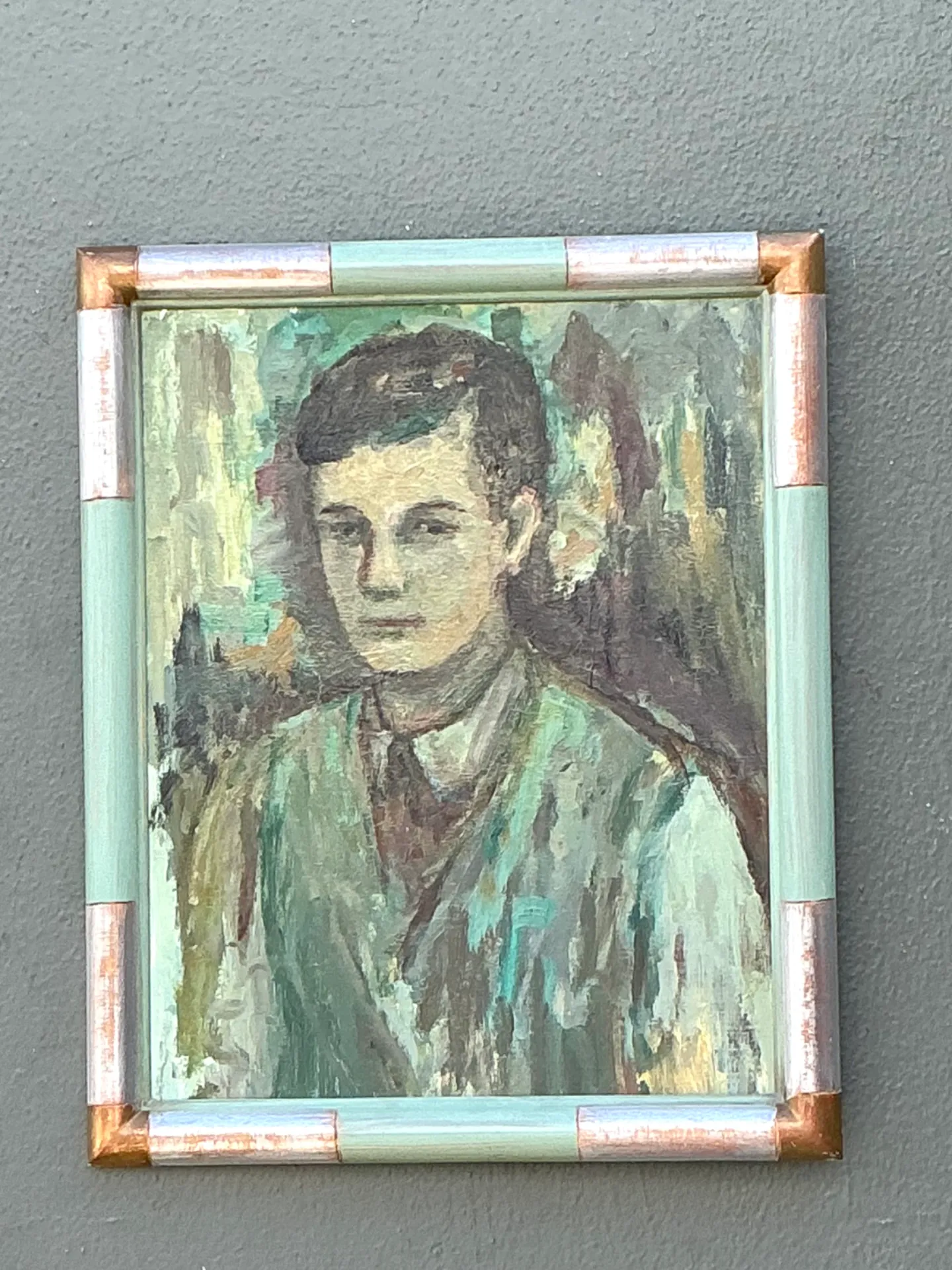 Vintage Framed Portrait Oil Painting — additional photo 3