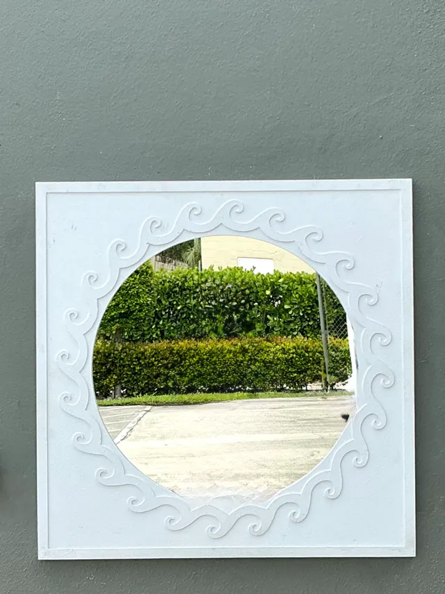 Vintage Wave Design Aluminum Mirror — additional photo 1