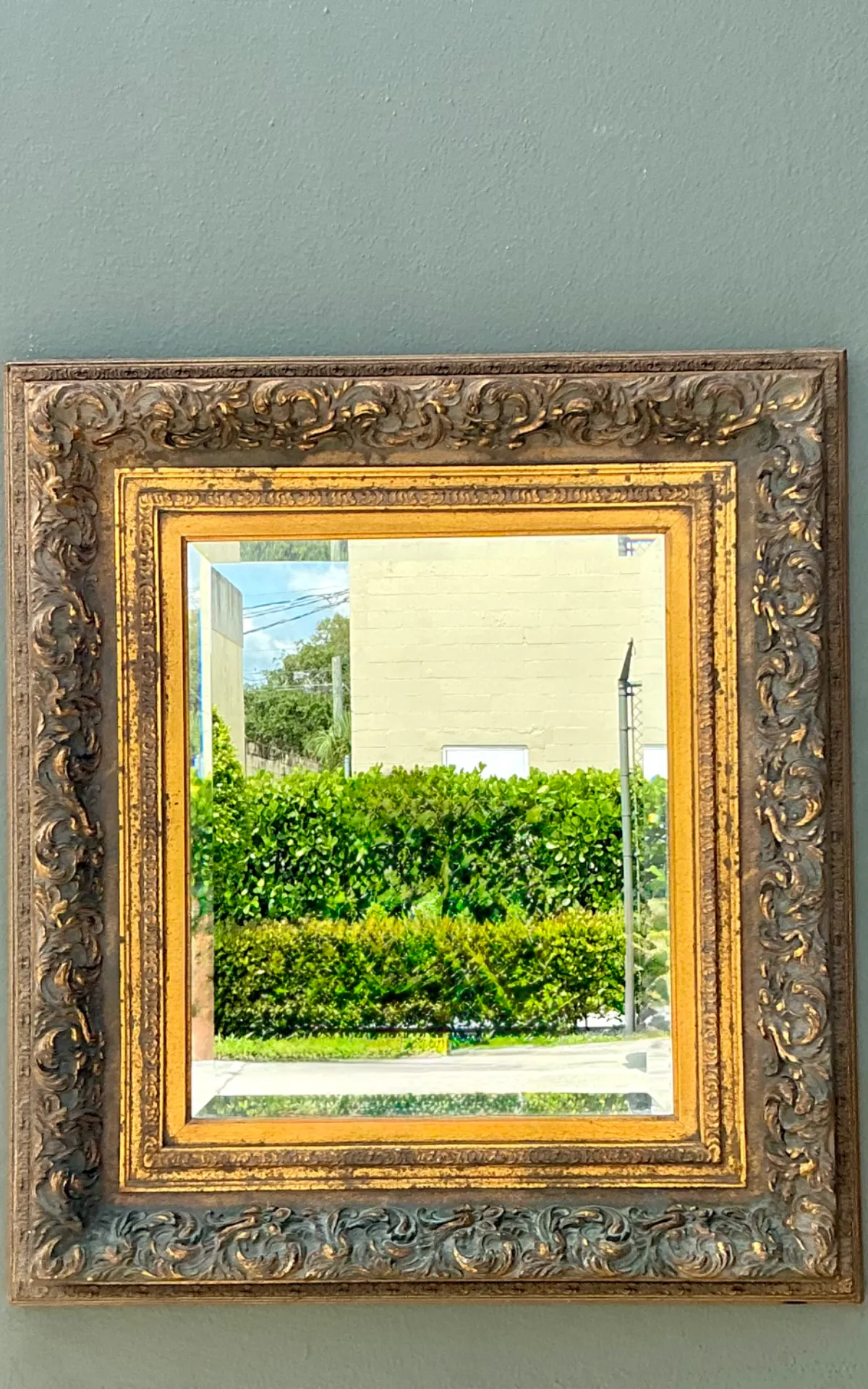 Vintage Ornate Gold and Wood Frame Mirror — additional photo 8