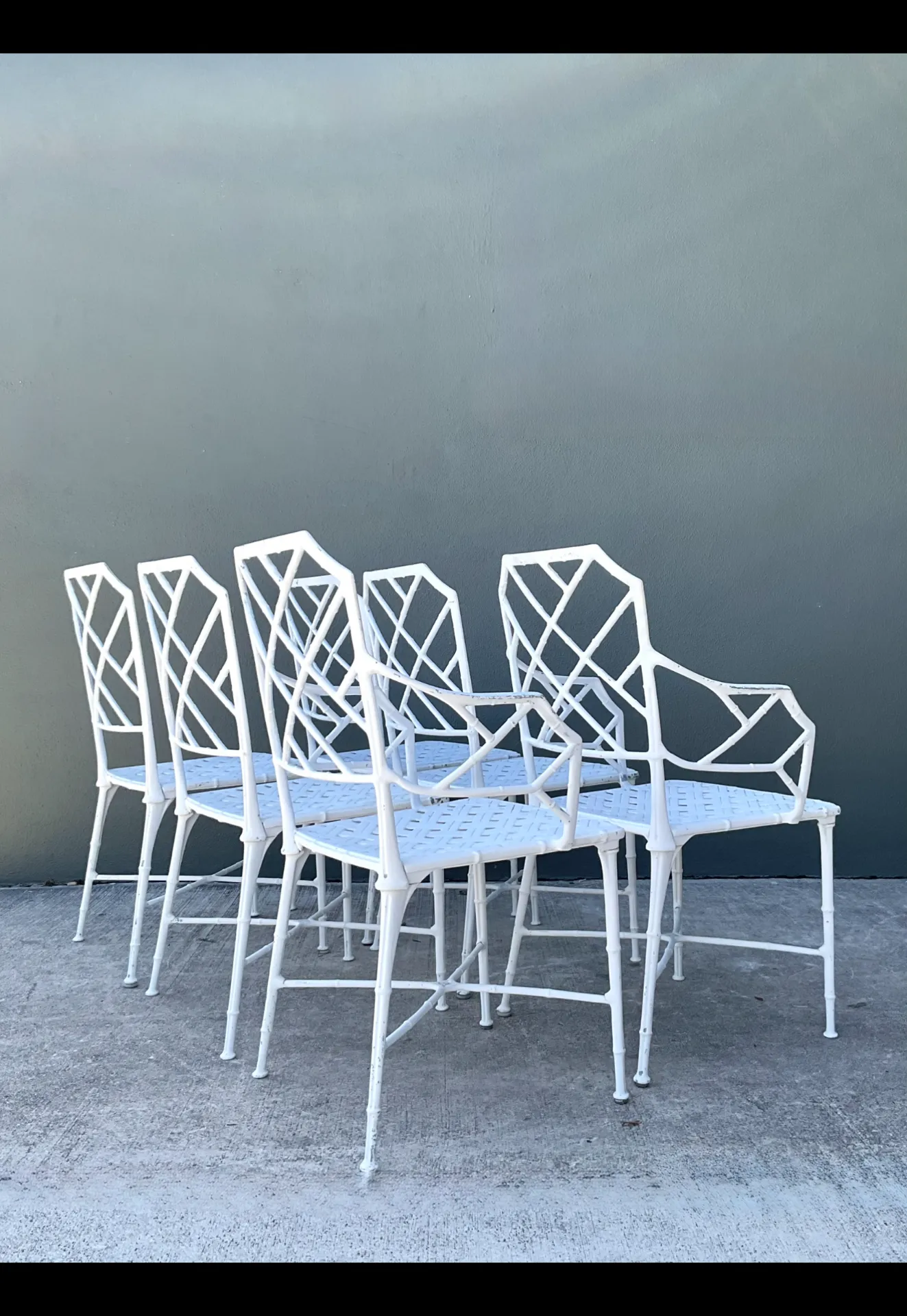 Vintage Brown Jordan “Calcutta” Cast Aluminum Dining Chairs - Set Of 6 — additional photo 1